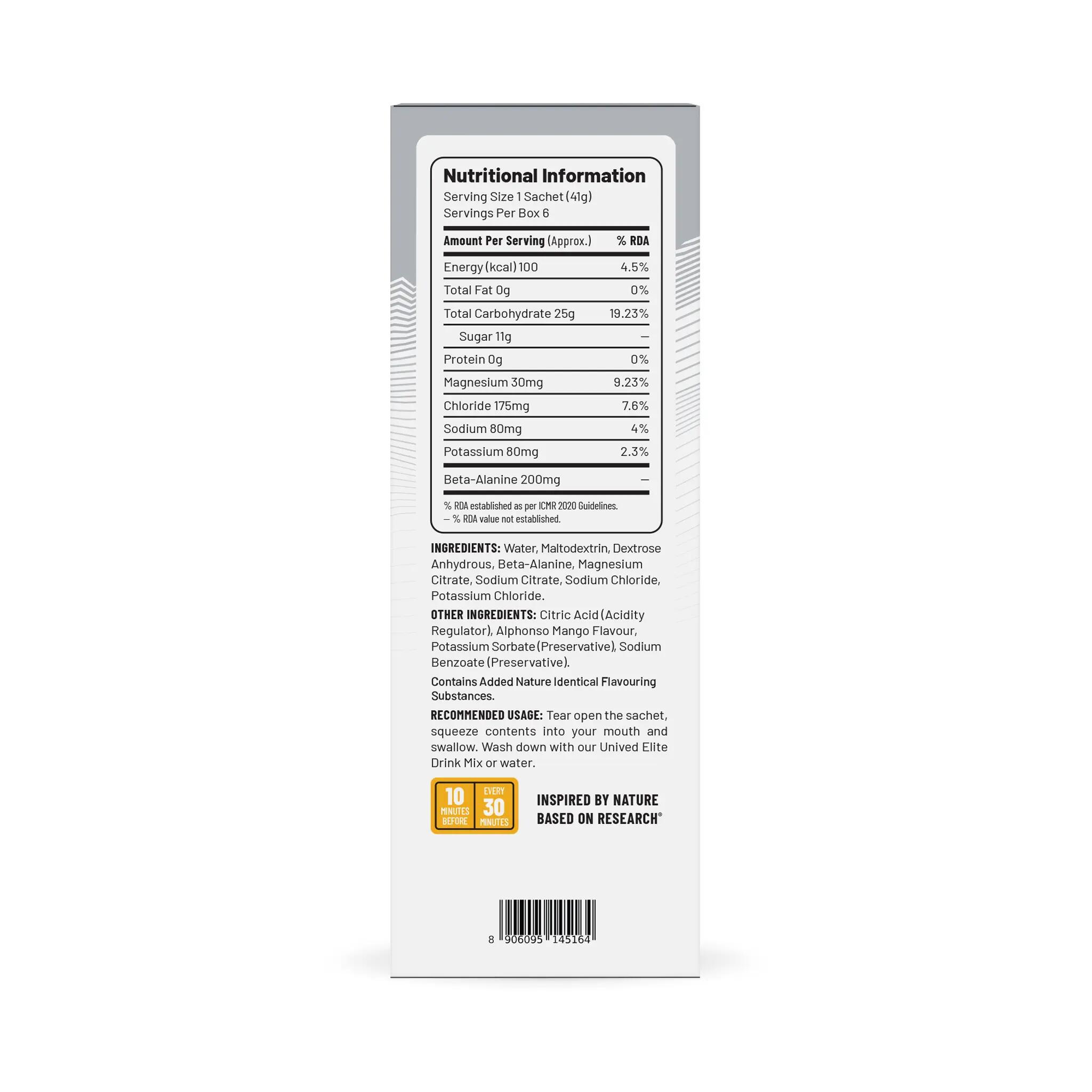 Gel 100 -Alphonso Mango- Box of 6 Sachets -  4