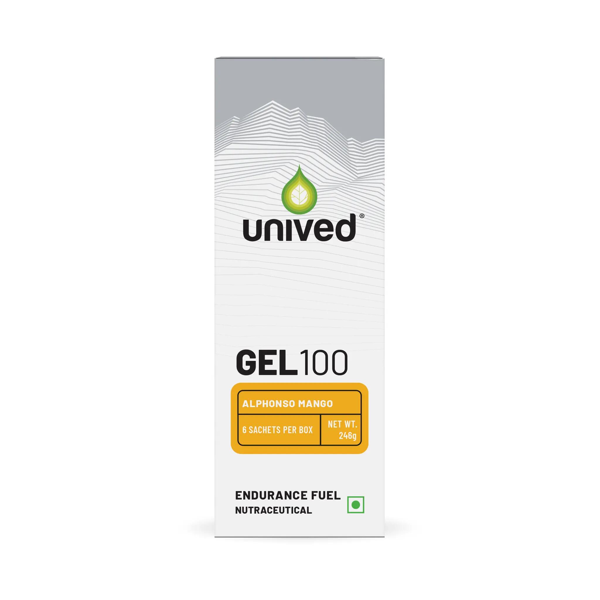 Gel 100 -Alphonso Mango- Box of 6 Sachets -  2