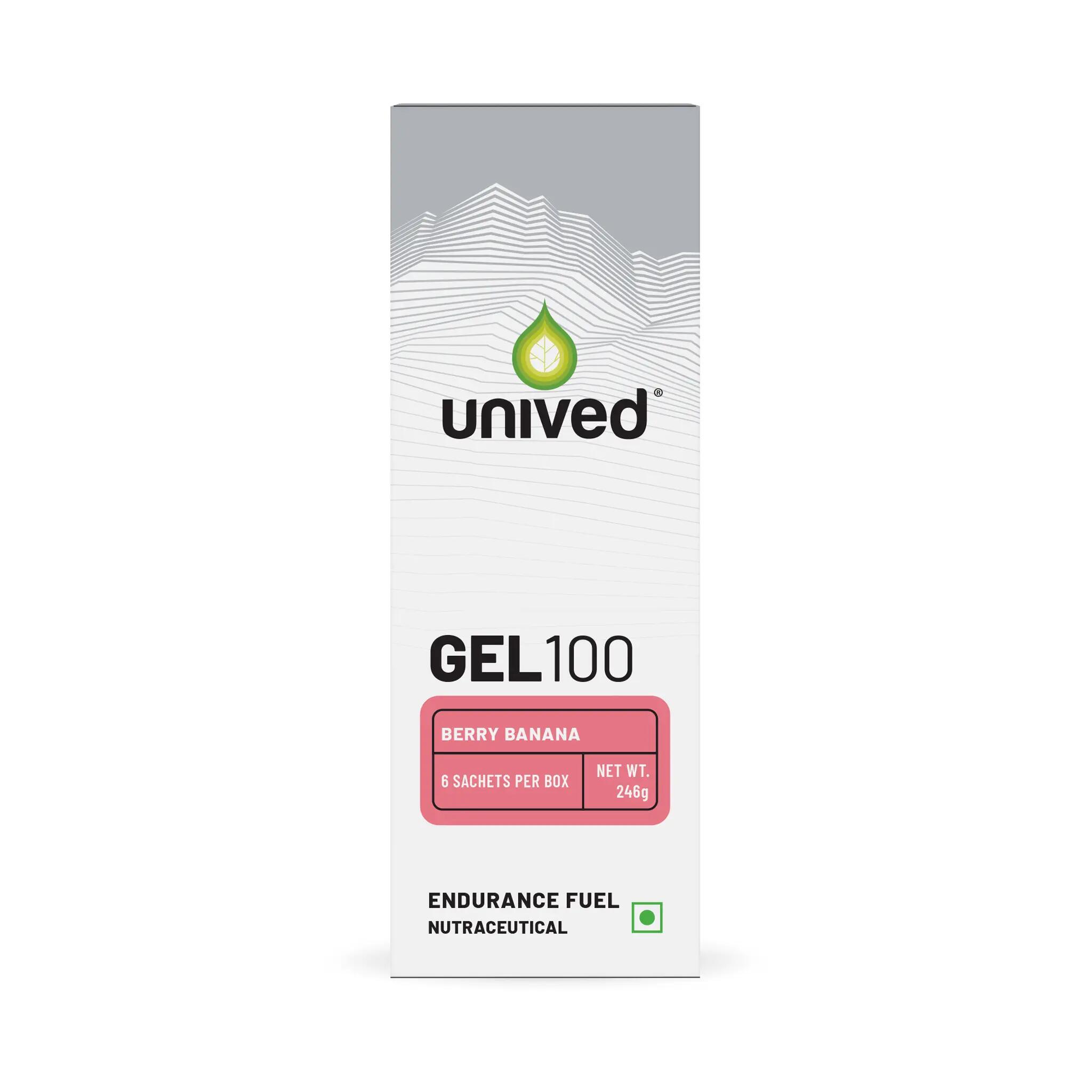Gel 100- Berry Banana- Box of 6 Sachets -  2