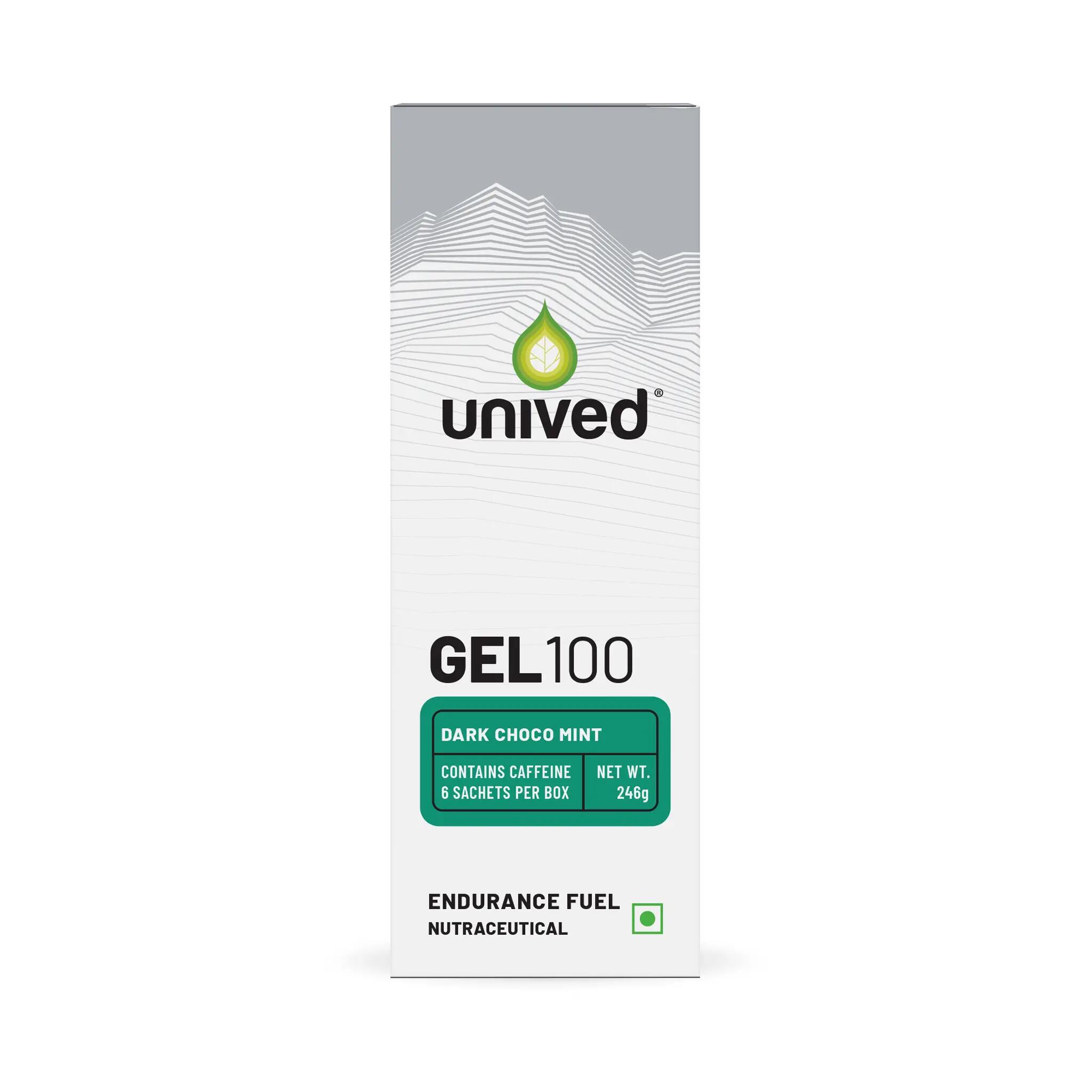 Gel 100 -Dark Chocolate Mint- Box of 6 Sachets -  2