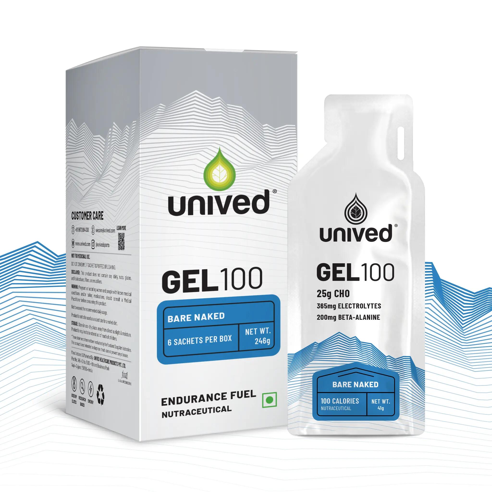 Gel 100 -Bare Naked  - Box of 6 Sachets -  2