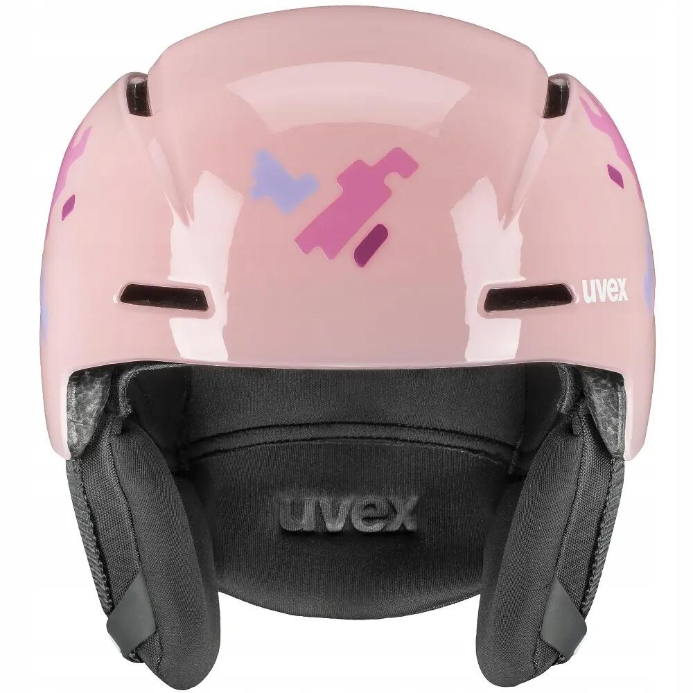 Girls' Viti Pink Puzzle Ski / Snow Helmet 2/5