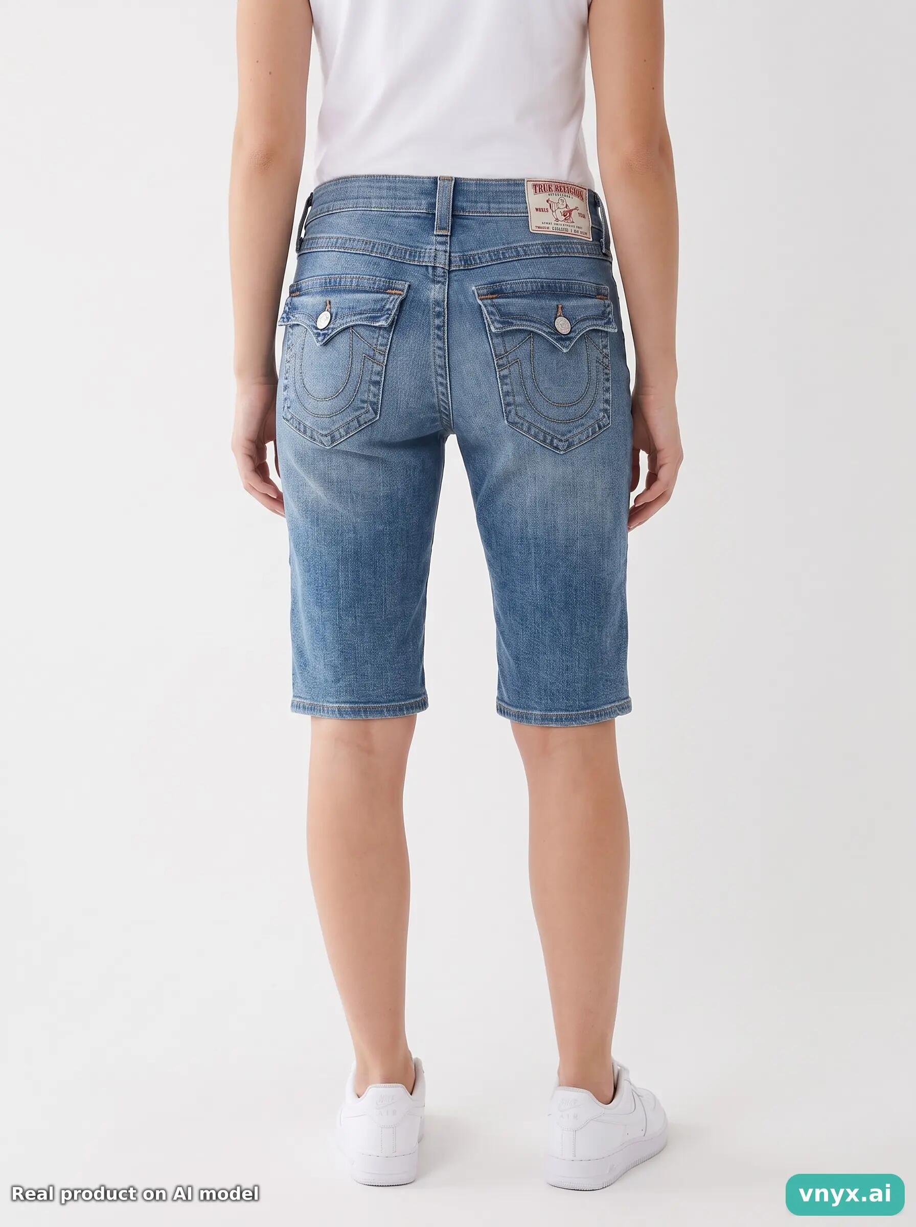 Second Life - Vintage True Religion Light Blue Shorts Jeans Women 5/6