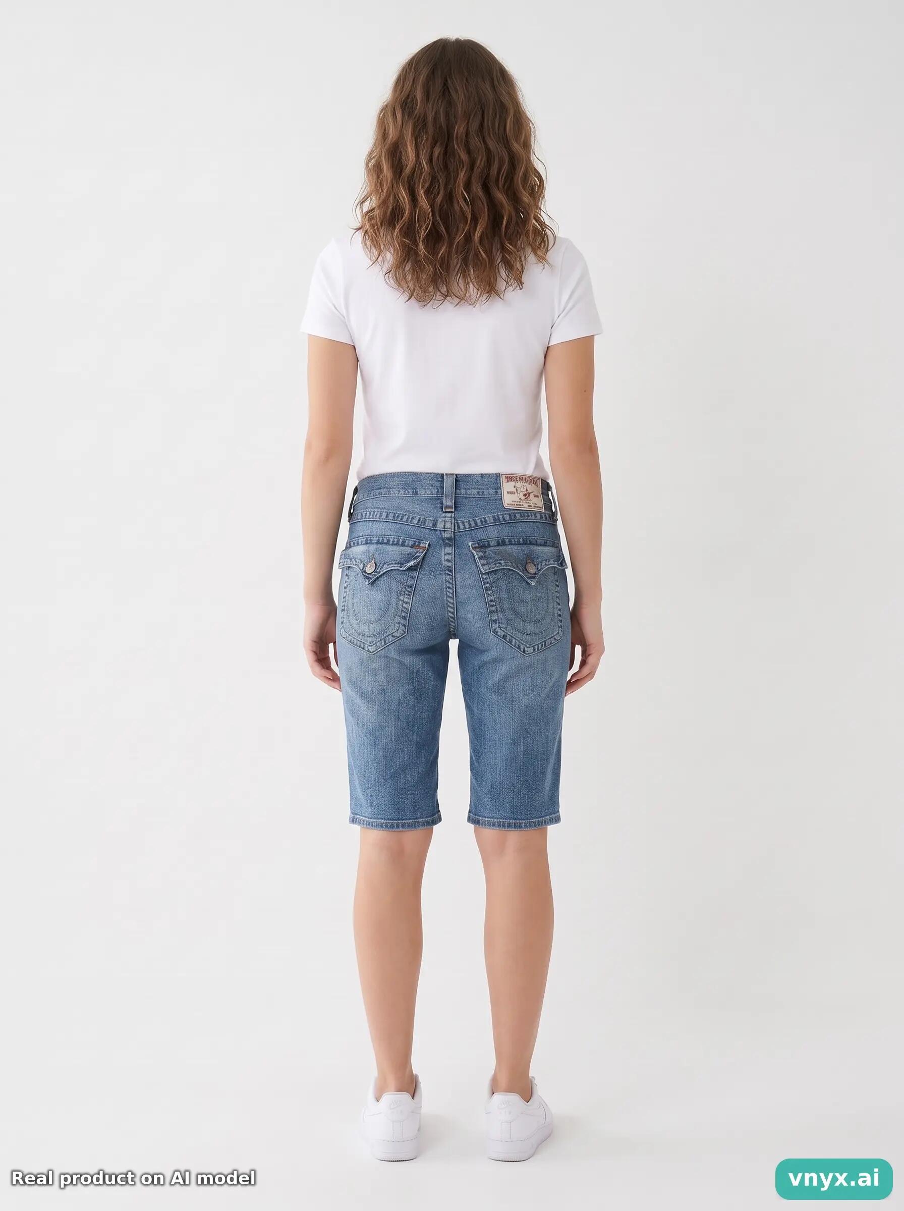 Second Life - Vintage True Religion Light Blue Shorts Jeans Women 4/6