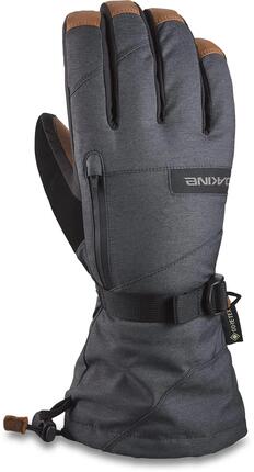 Erwachsene - Skifahren - Skihandschuhe - wasserdicht, Leder - Titan - schwarz