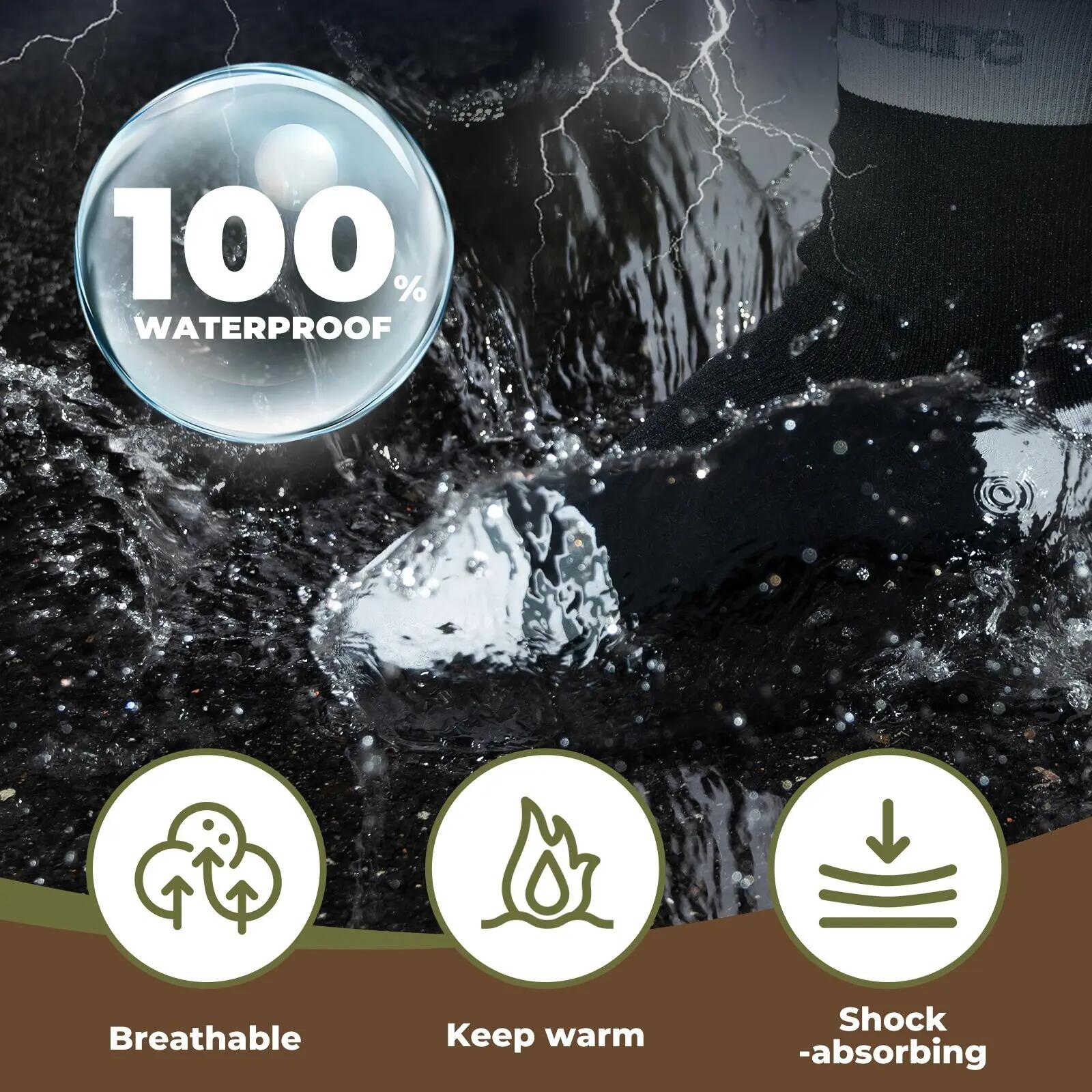 Qunature Wasserdichte Socken für Outdoor-Sport, Ski und Wandern 4/7