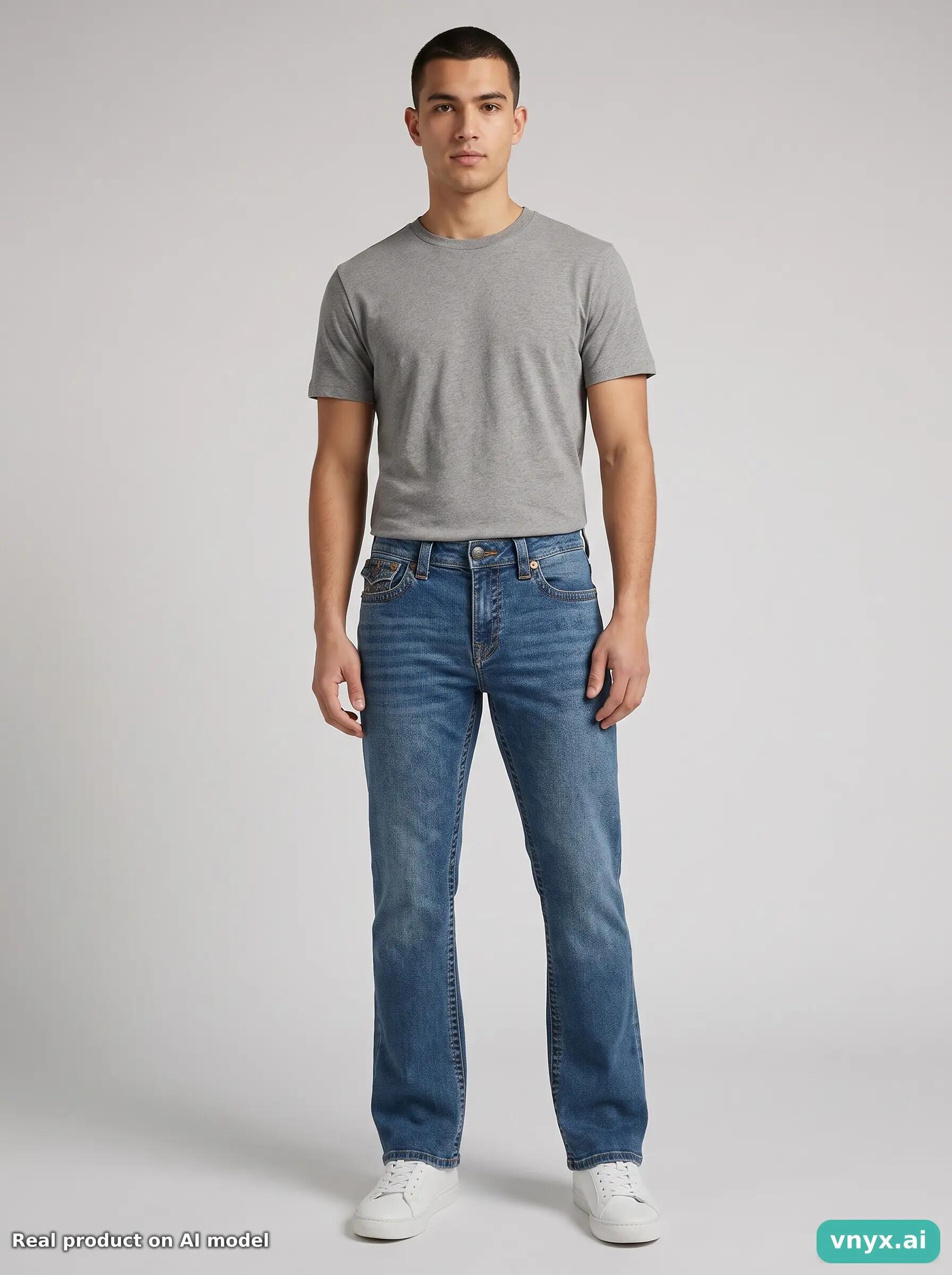 Second Life - Vintage True Religion Dark Blue Jeans Men 30 L24 3/6
