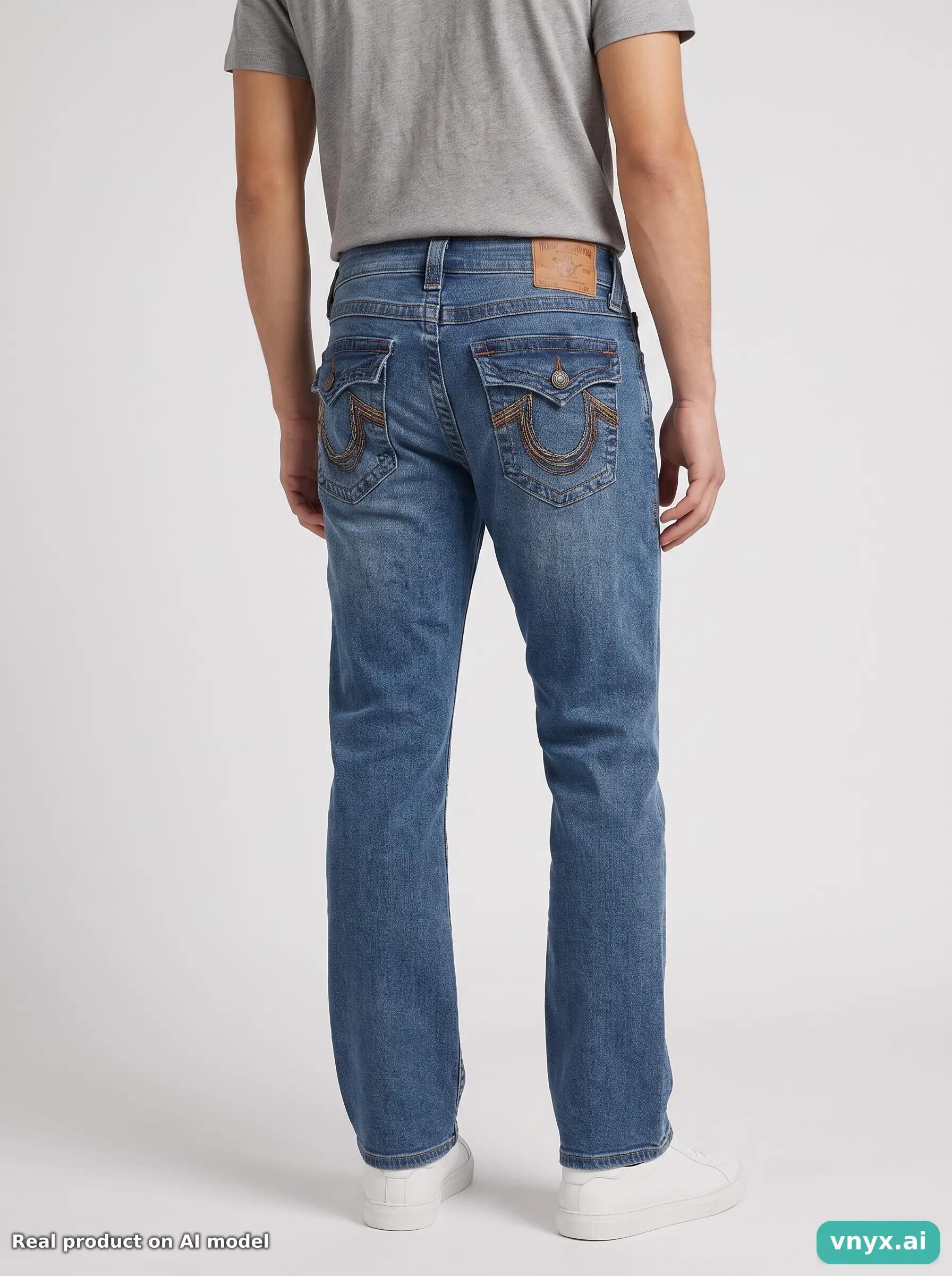 Second Life - Vintage True Religion Dark Blue Jeans Men 30 L24 2/6