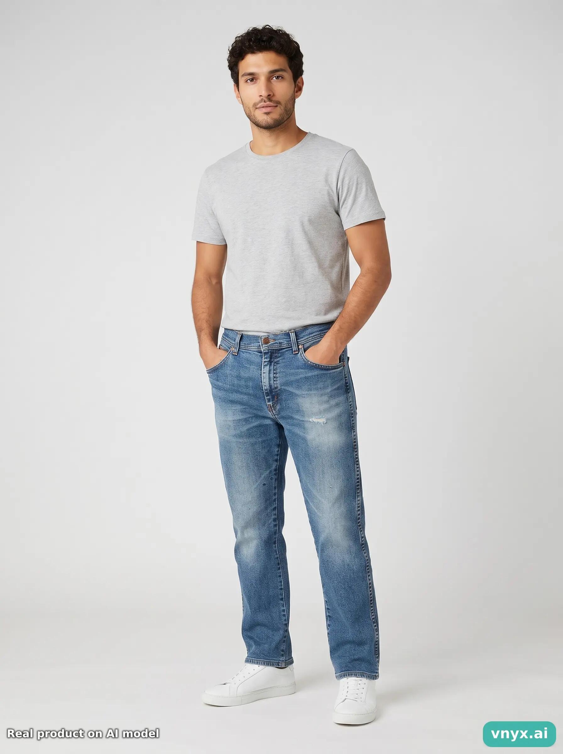 Second Life - Vintage Wrangler Blue Jeans Men 33 L32 3/6