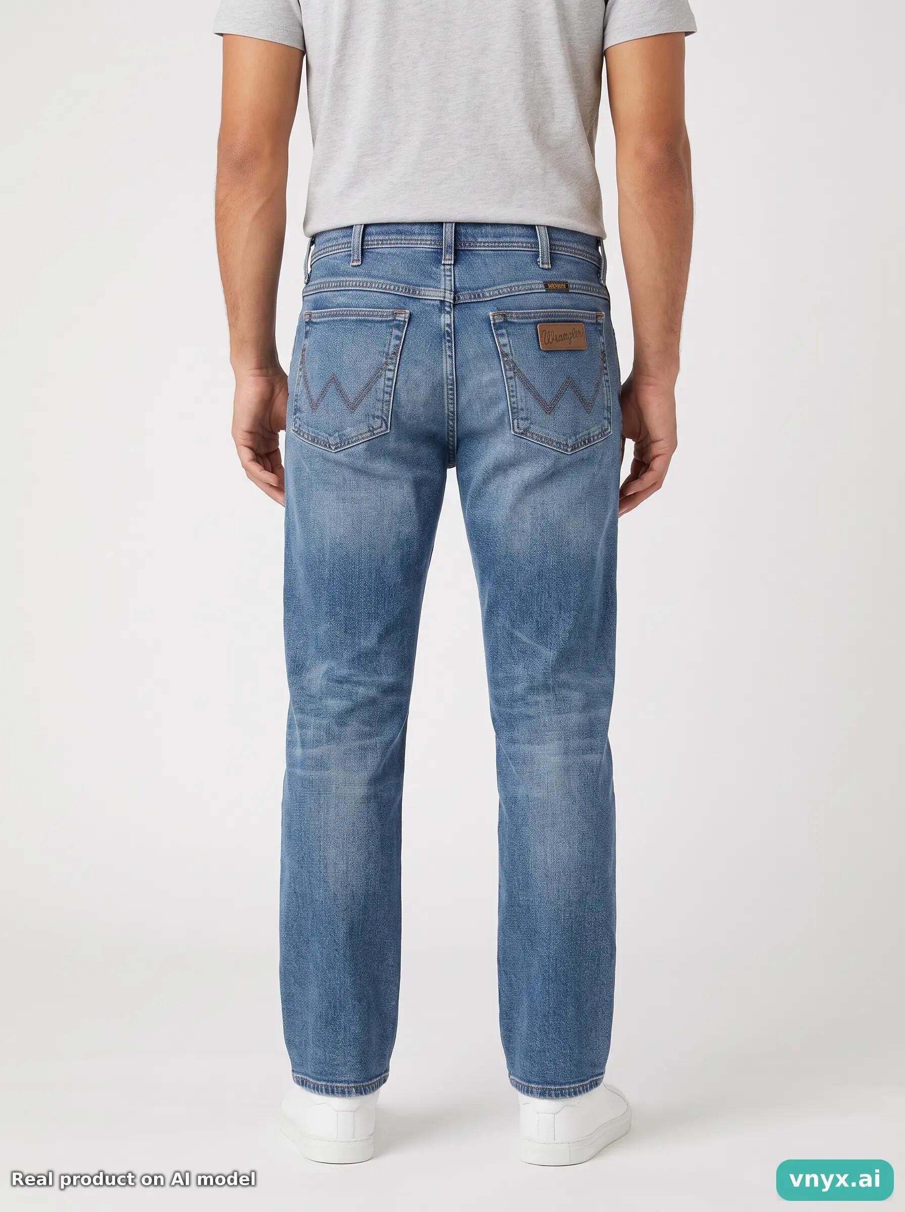 Second Life - Vintage Wrangler Blue Jeans Men 33 L32 2/6