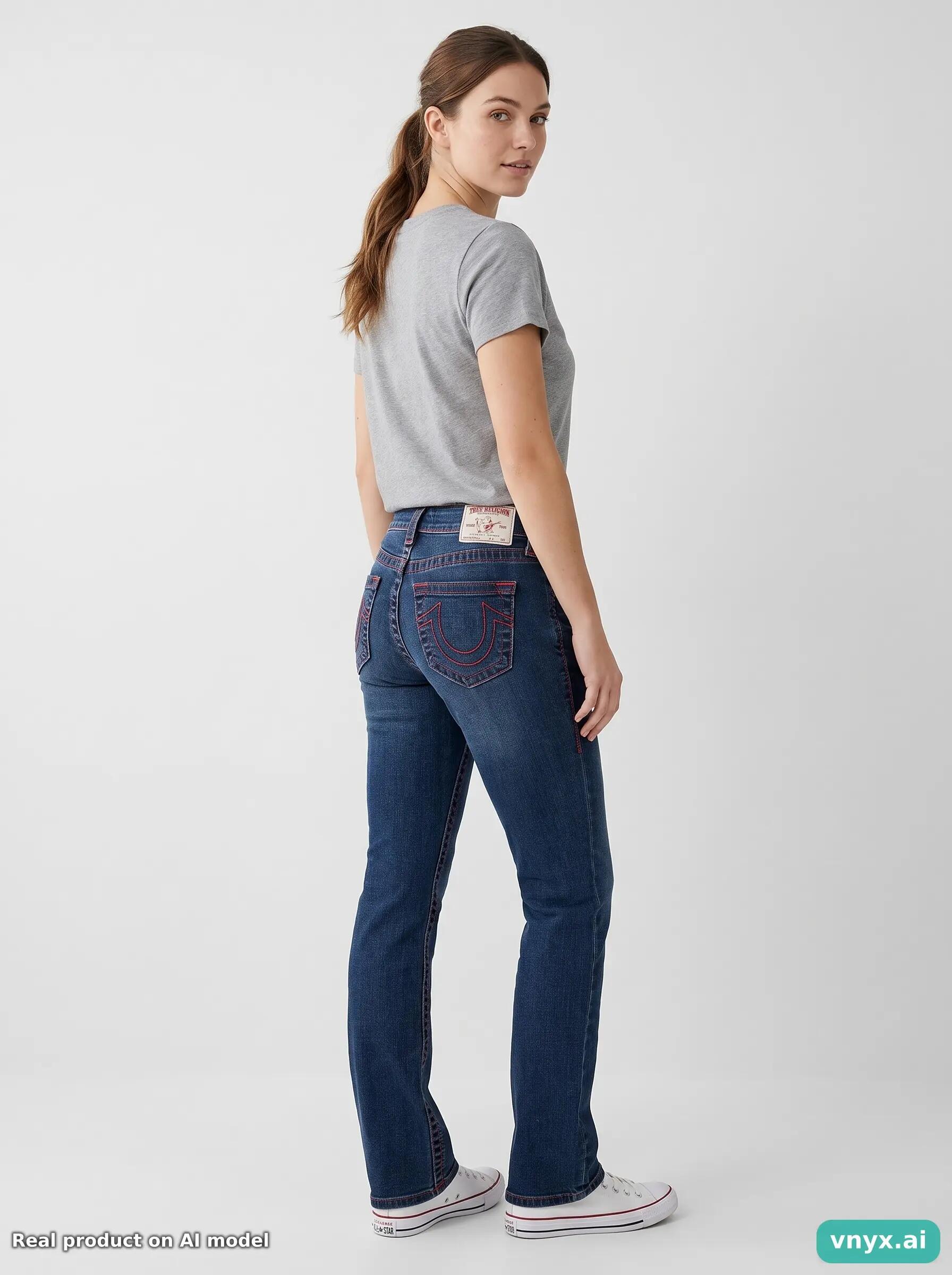Second Life - Vintage True Religion Blue Jeans Women 28 L28 6/6