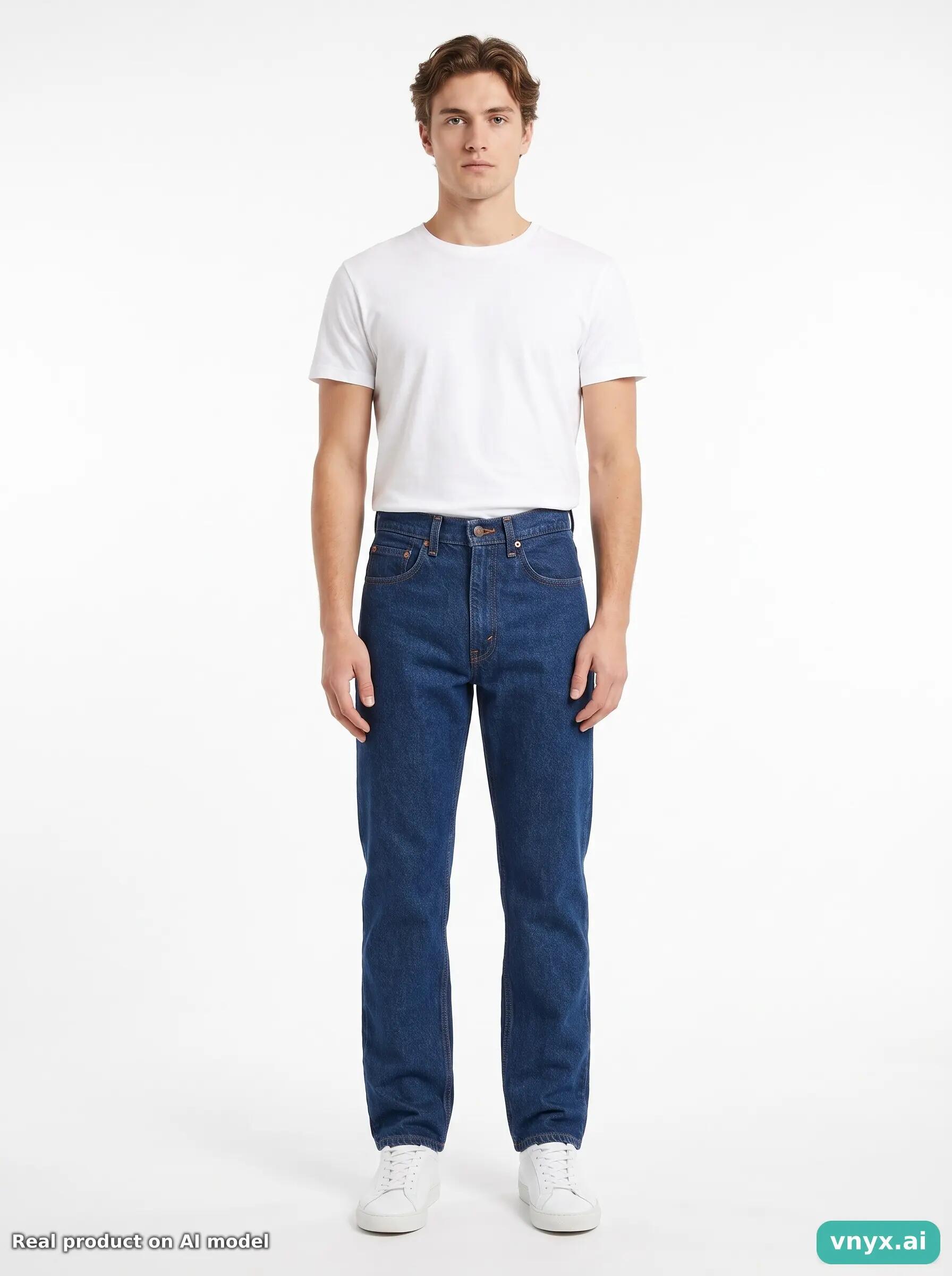 Second Life - Vintage Levi's Dark Blue Jeans Men 26 L34 6/6