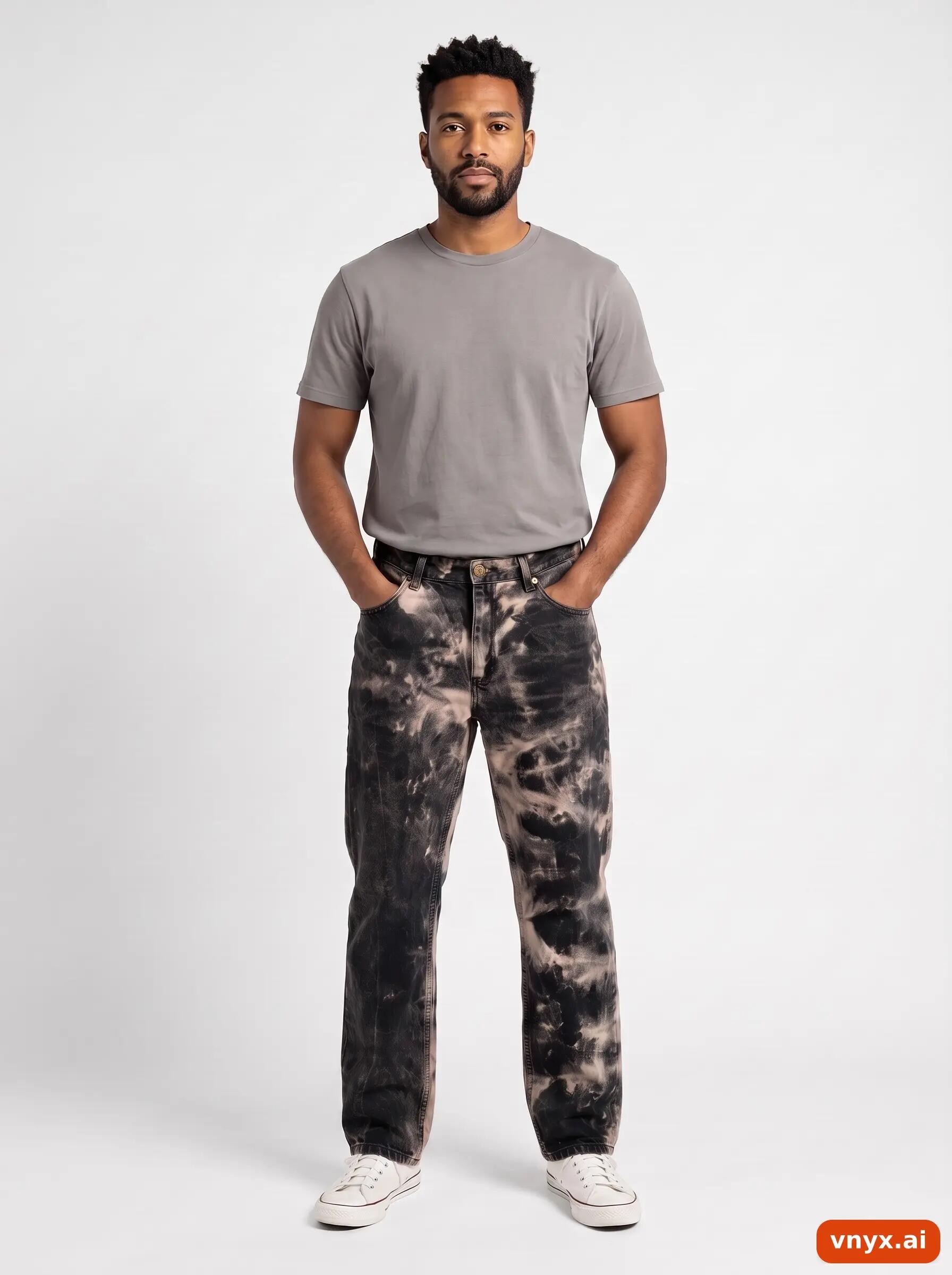 Second Life - Vintage Lee Black/Beige Jeans Men 33 5/6
