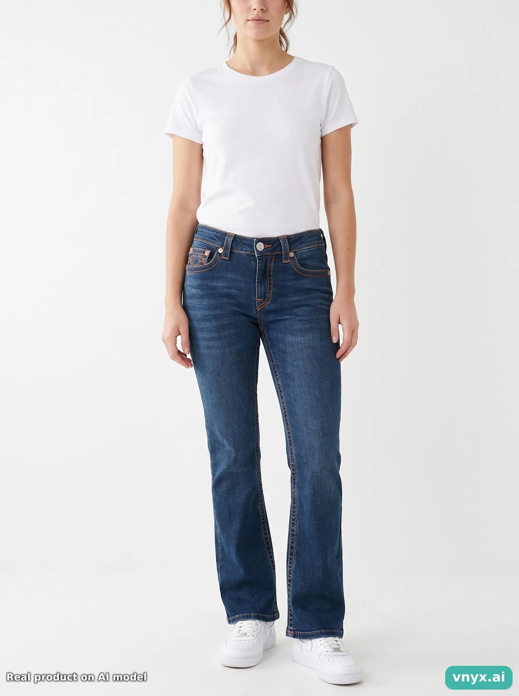 Second Life - Vintage True Religion Blue Jeans Women 28 L28 3/6