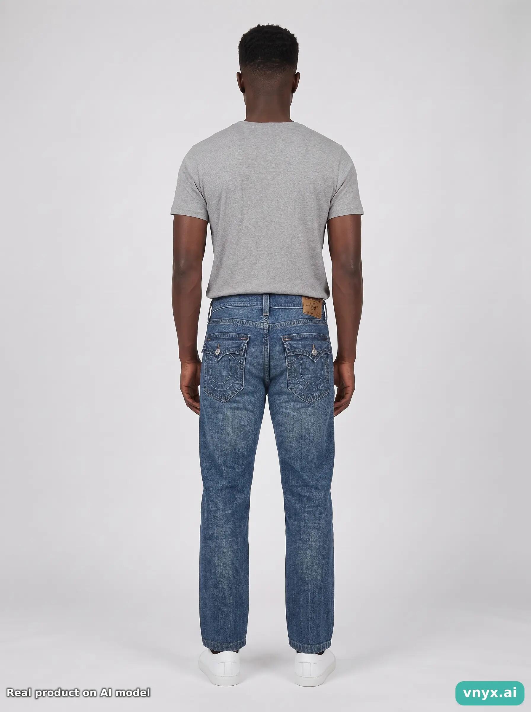 Second Life - Vintage True Religion Blue Jeans Men 30 L26 4/6