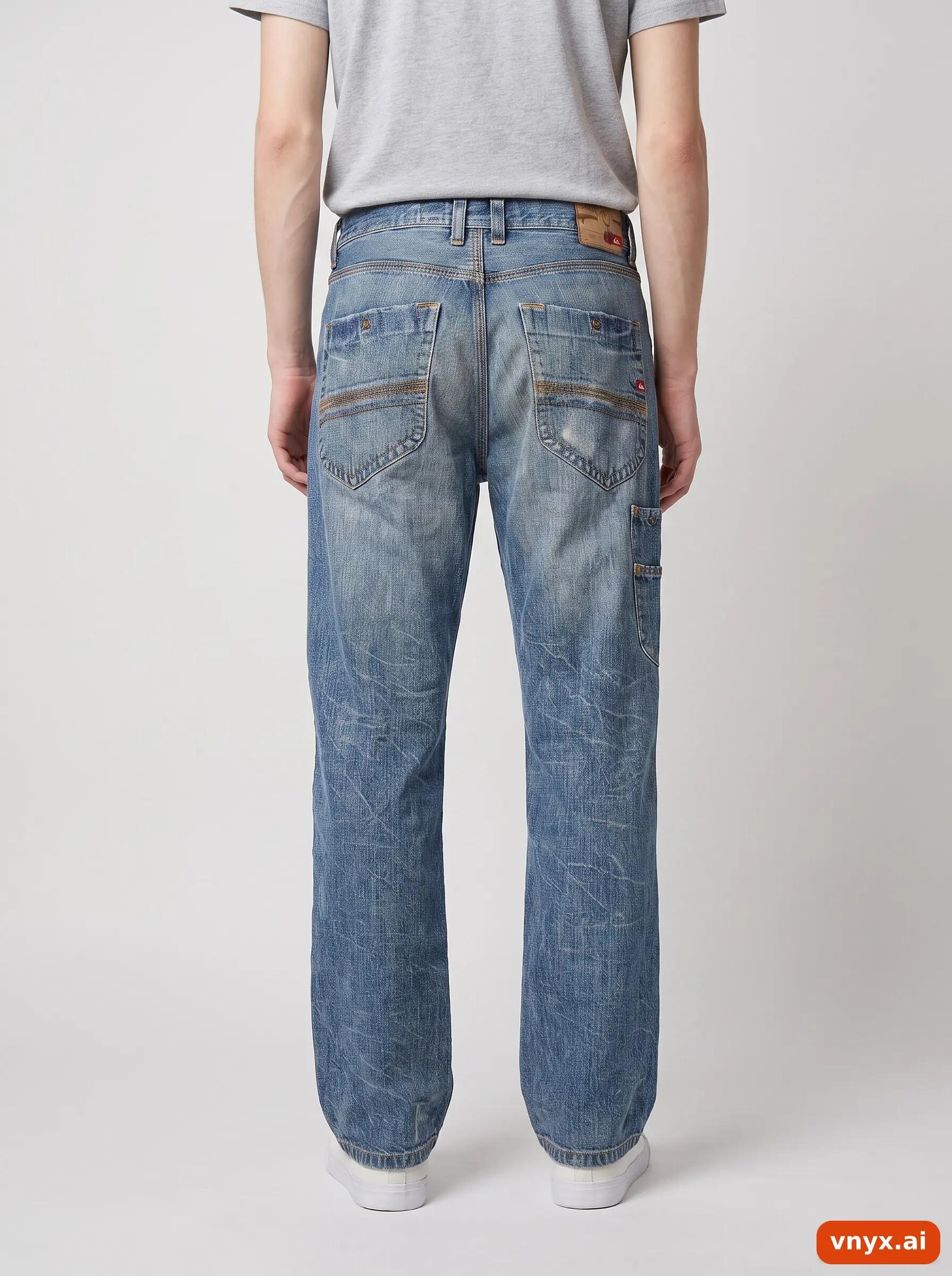Second Life - Vintage Quiksilver Blue Jeans Men W32 L32 2/6