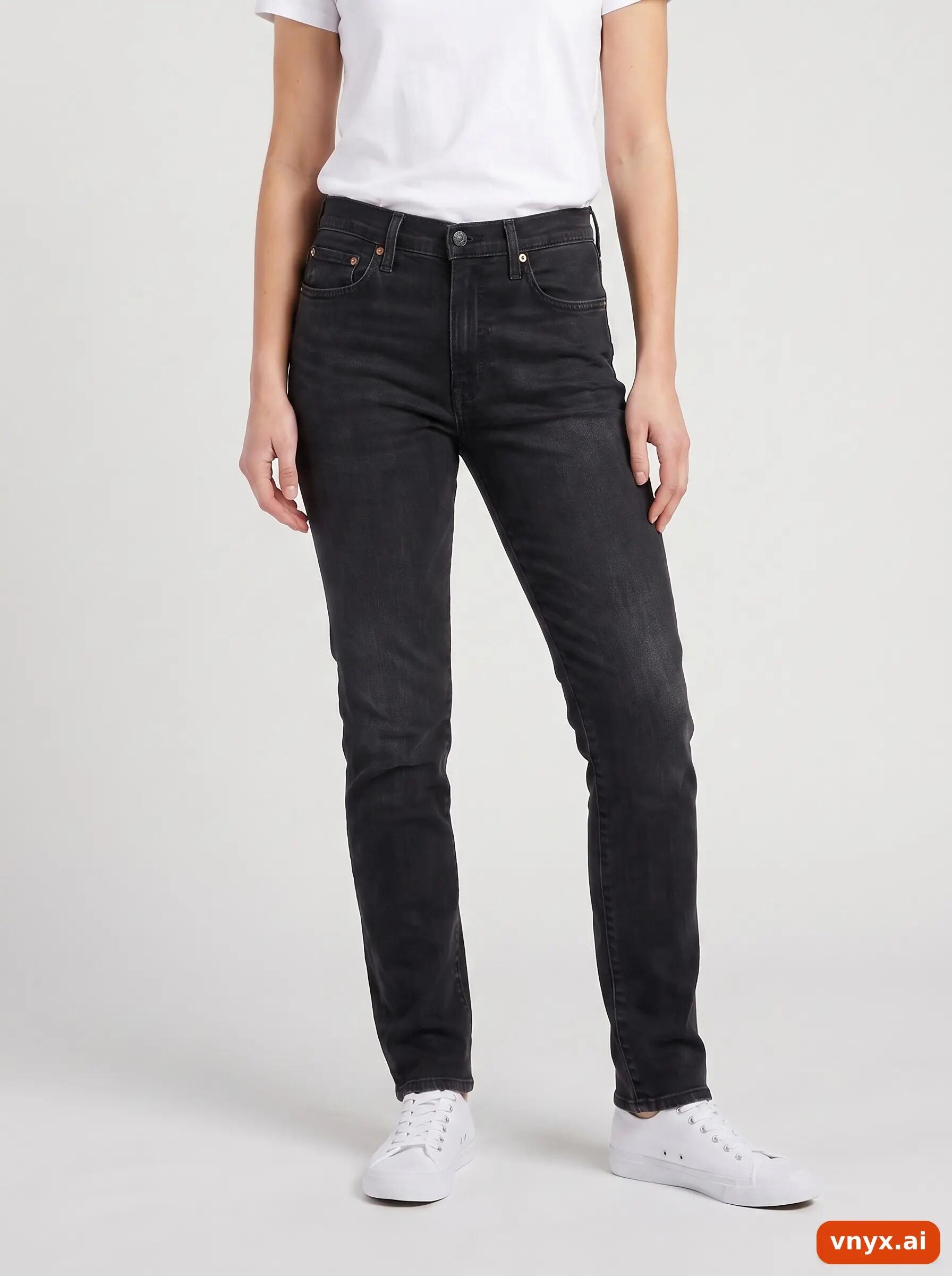 Second Life - Vintage LEVI STRAUSS & CO. Black Jeans Women W34 L34 1/6