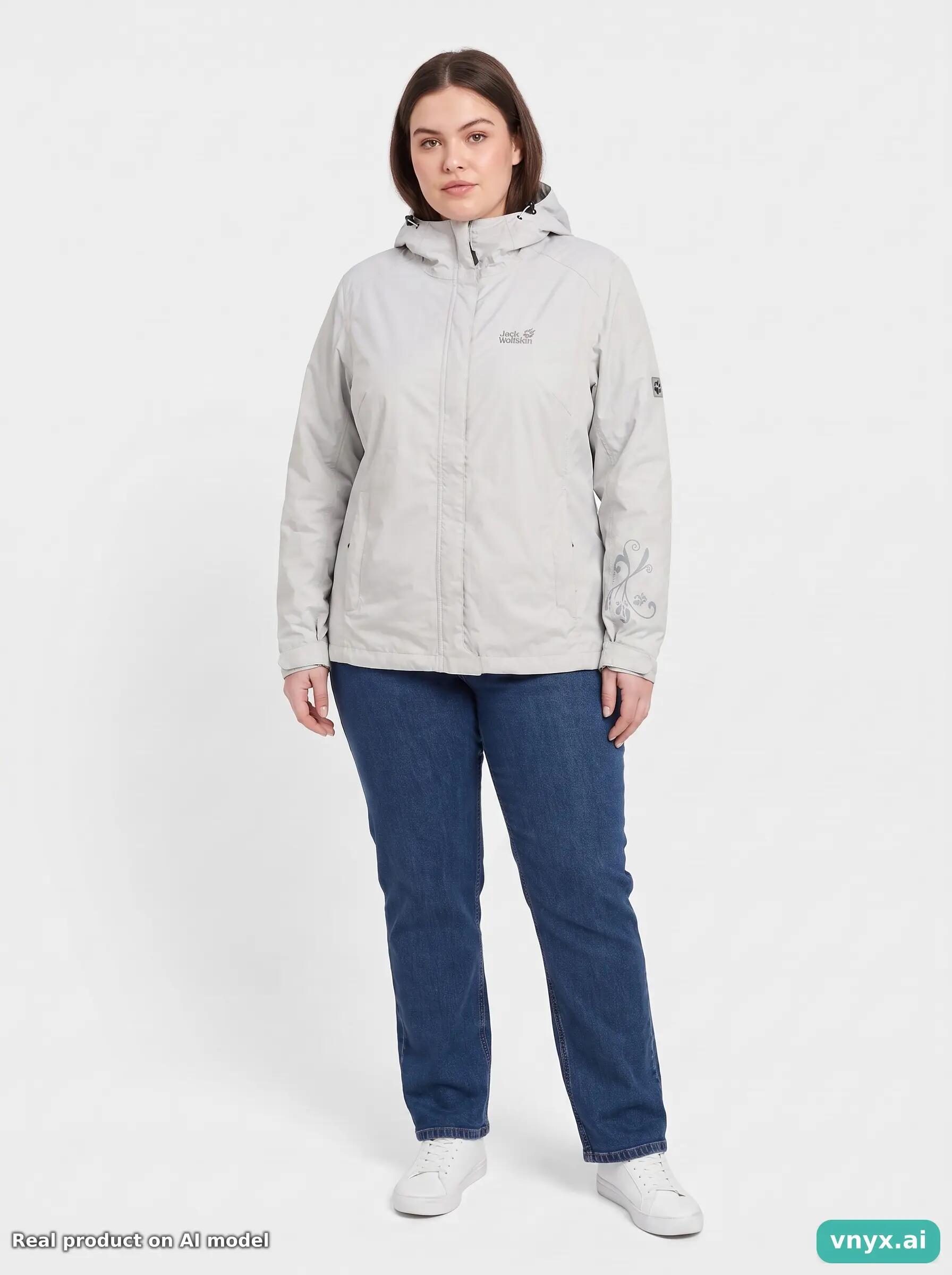 Second Life - Vintage Jack Wolfskin Pale White Outdoor Jacket Women XL 6/6