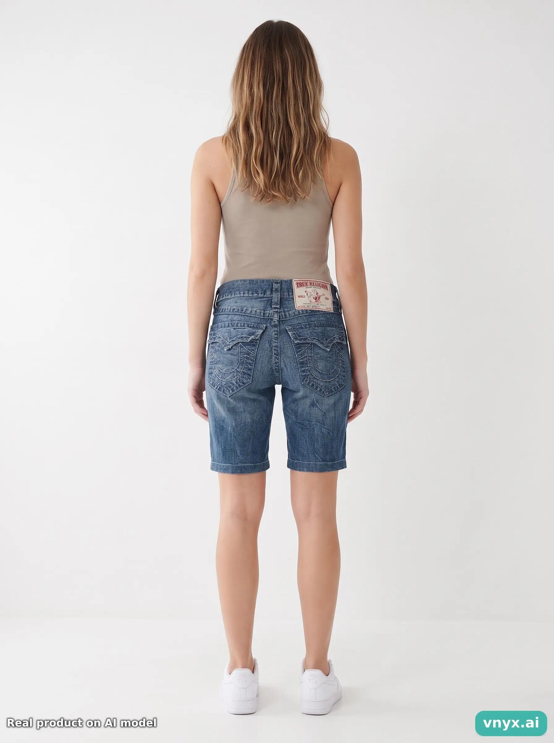 Second Life - Vintage True Religion Mid-Blue Shorts Trousers Women 28 4/6