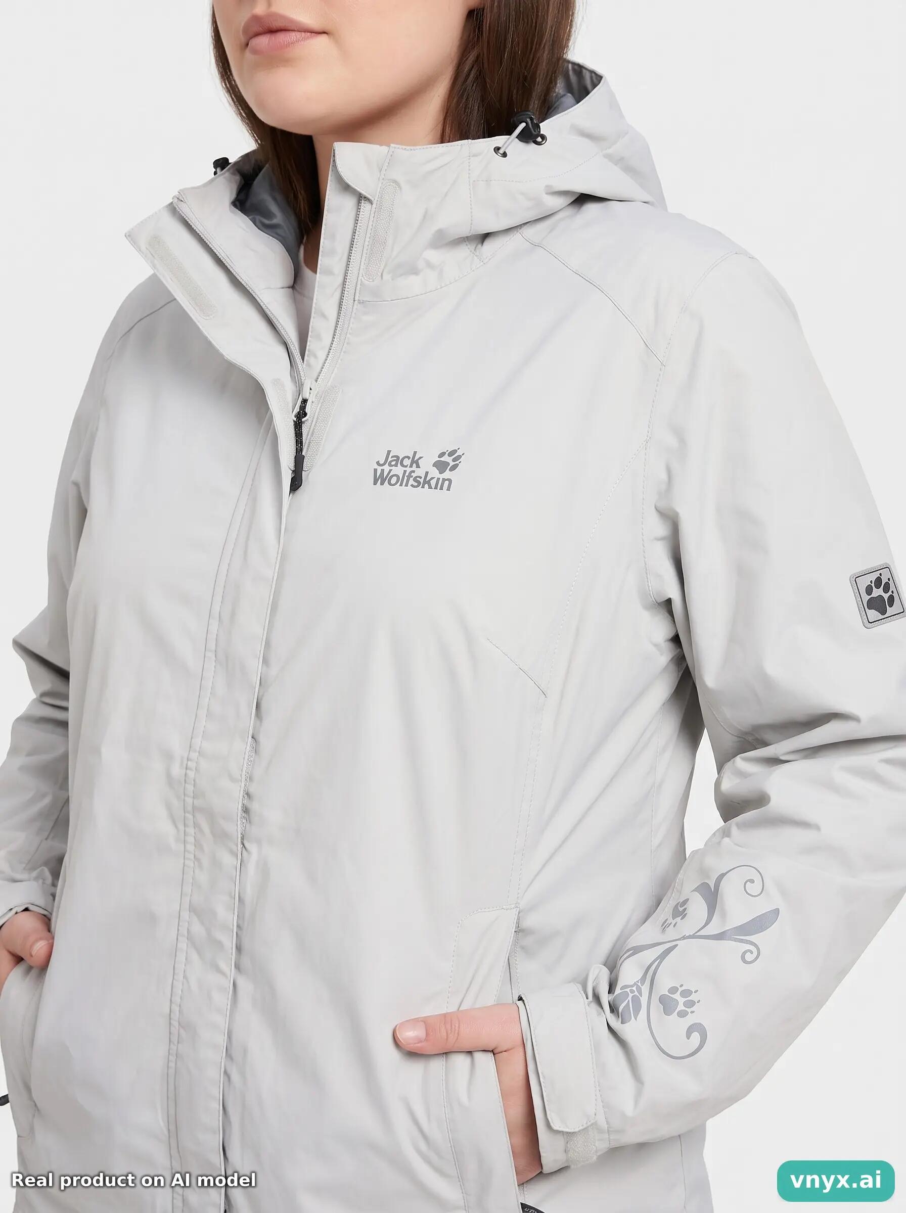 Second Life - Vintage Jack Wolfskin Pale White Outdoor Jacket Women XL 5/6