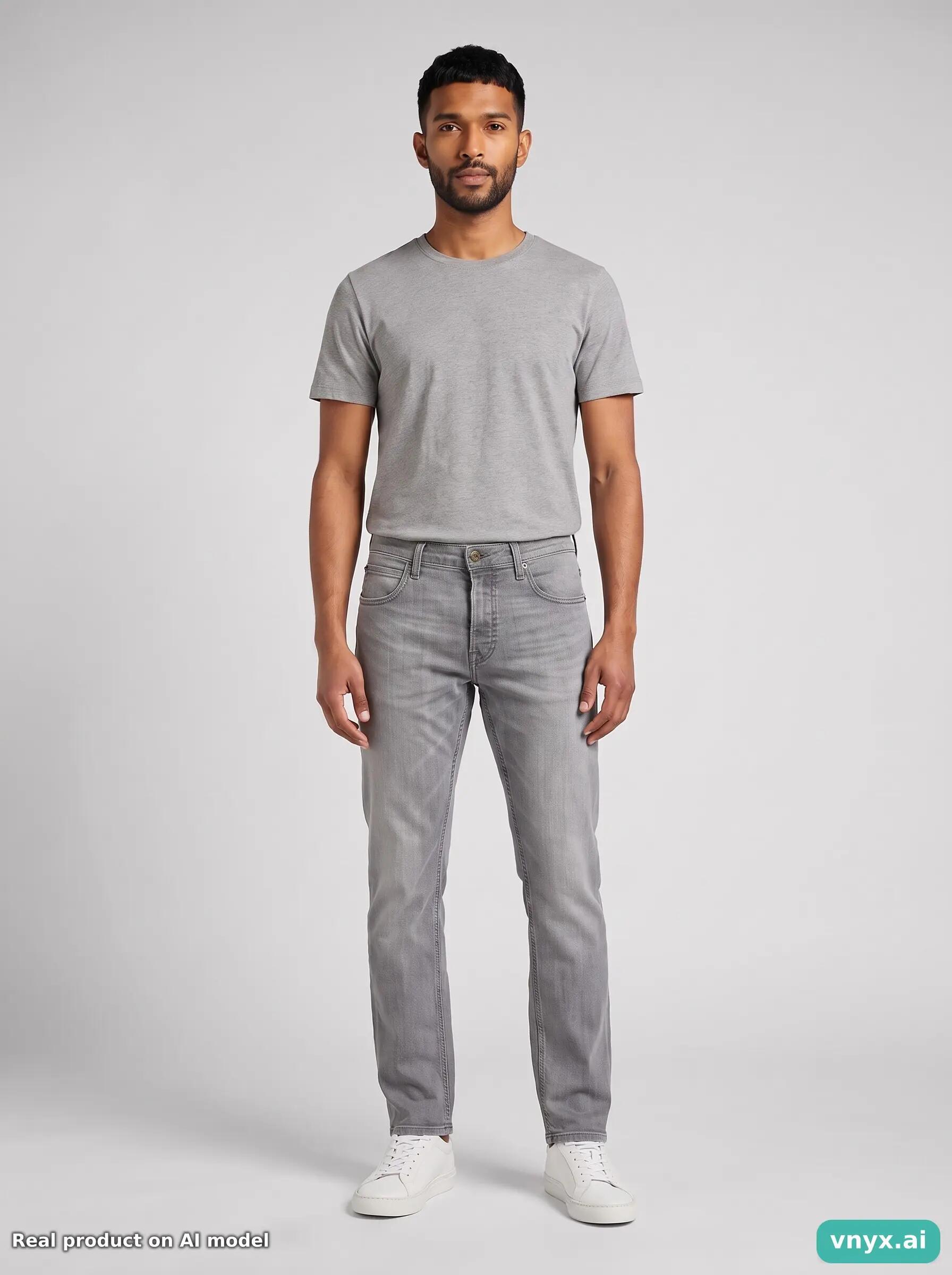Second Life - Vintage Lee Grey Jeans Men W34 L30 6/6