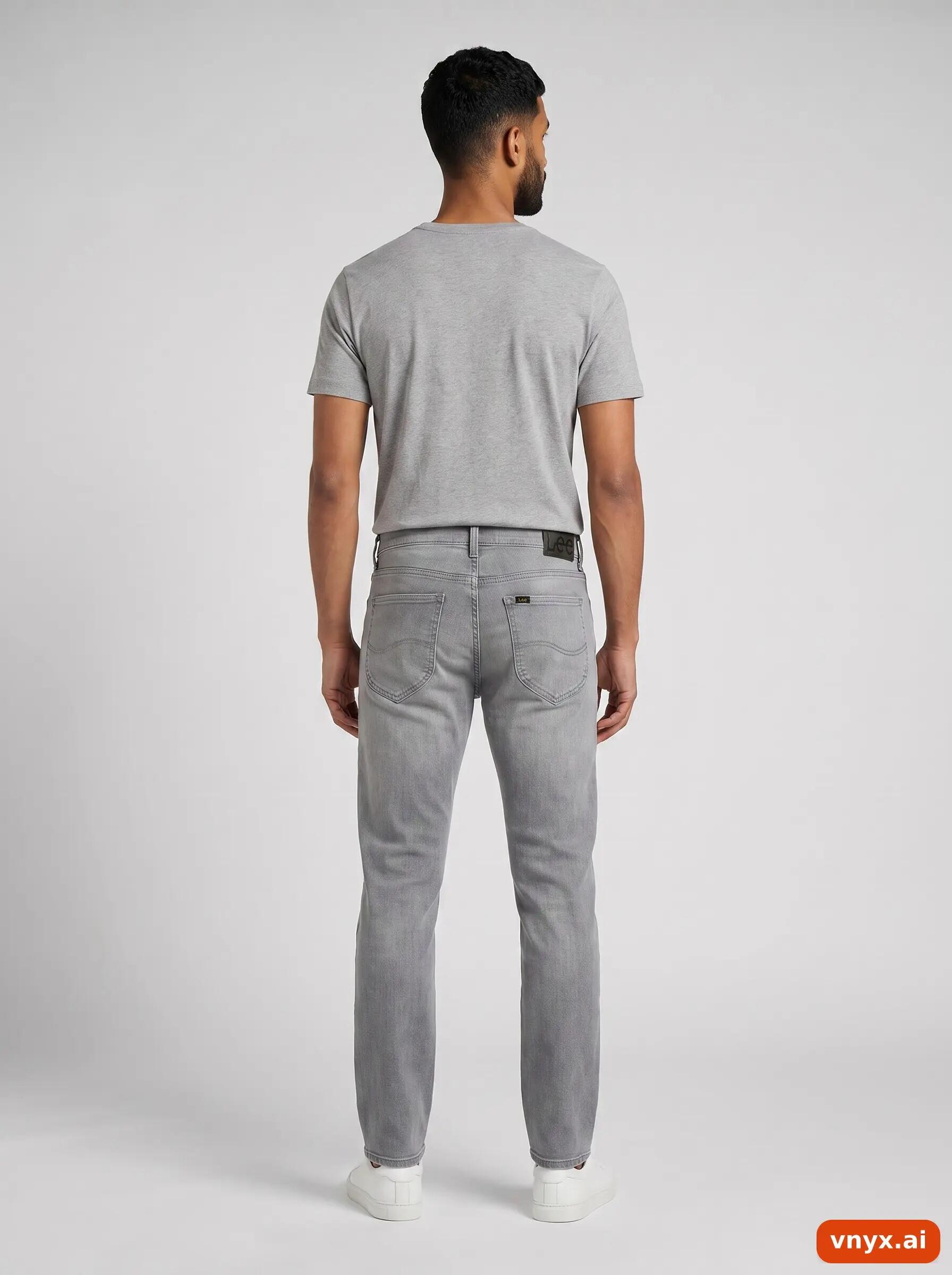 Second Life - Vintage Lee Grey Jeans Men W34 L30 4/6