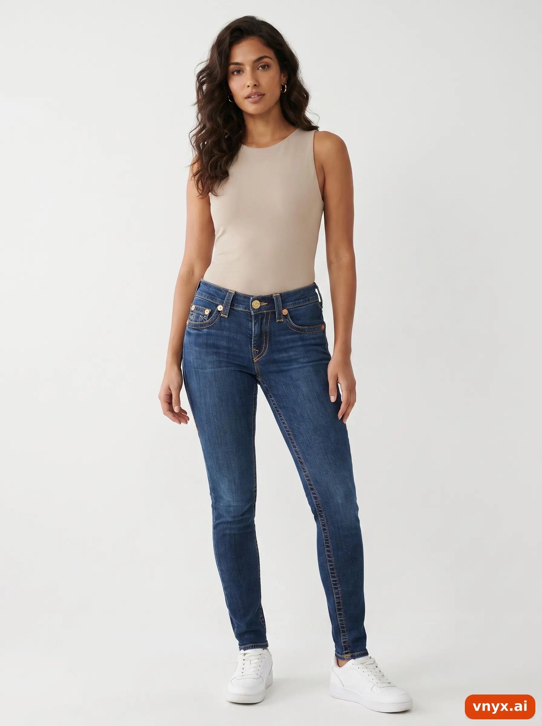 Second Life - Vintage True Religion Blue Jeans Women W26 3/6