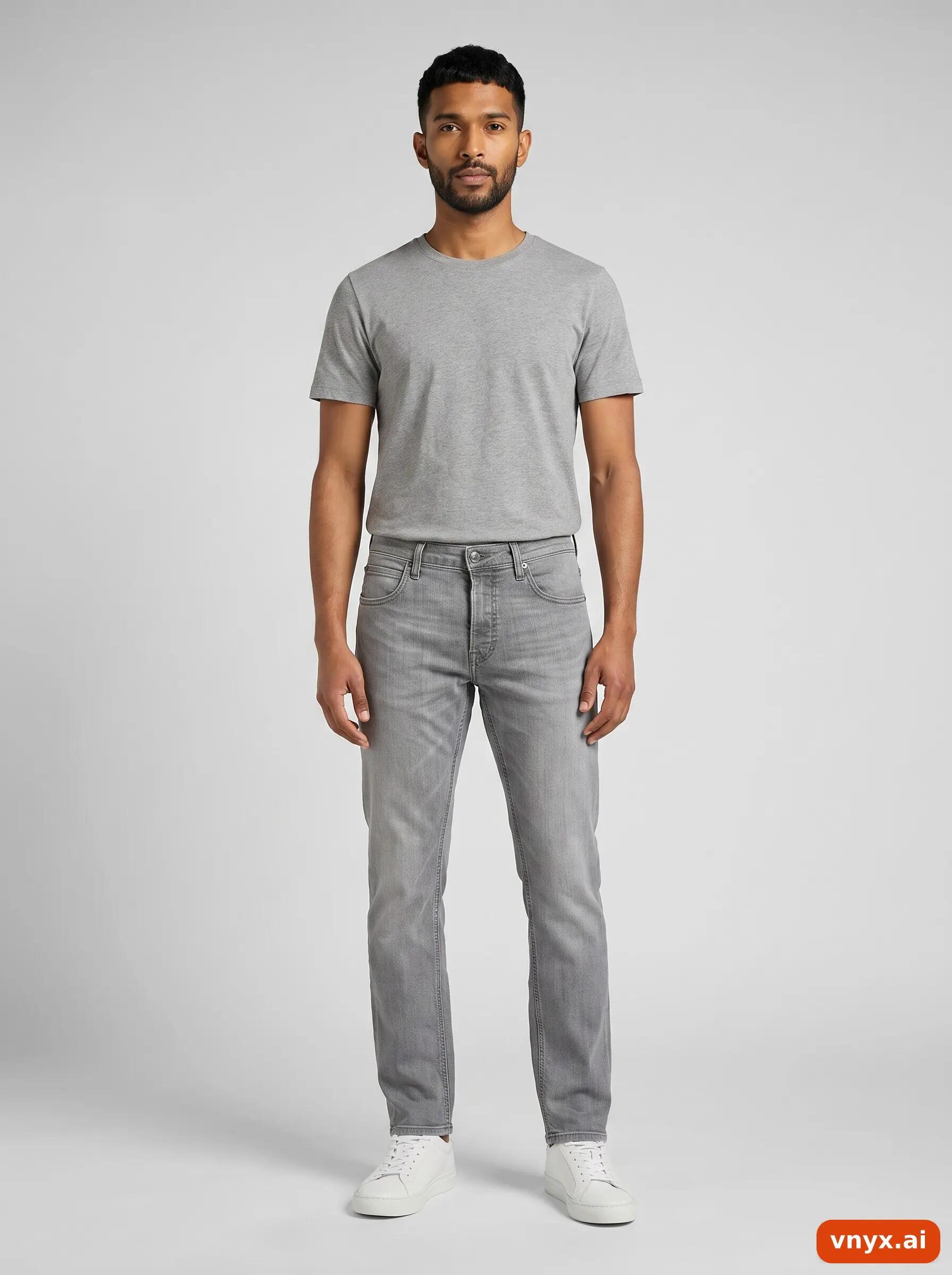 Second Life - Vintage Lee Grey Jeans Men W34 L30 3/6