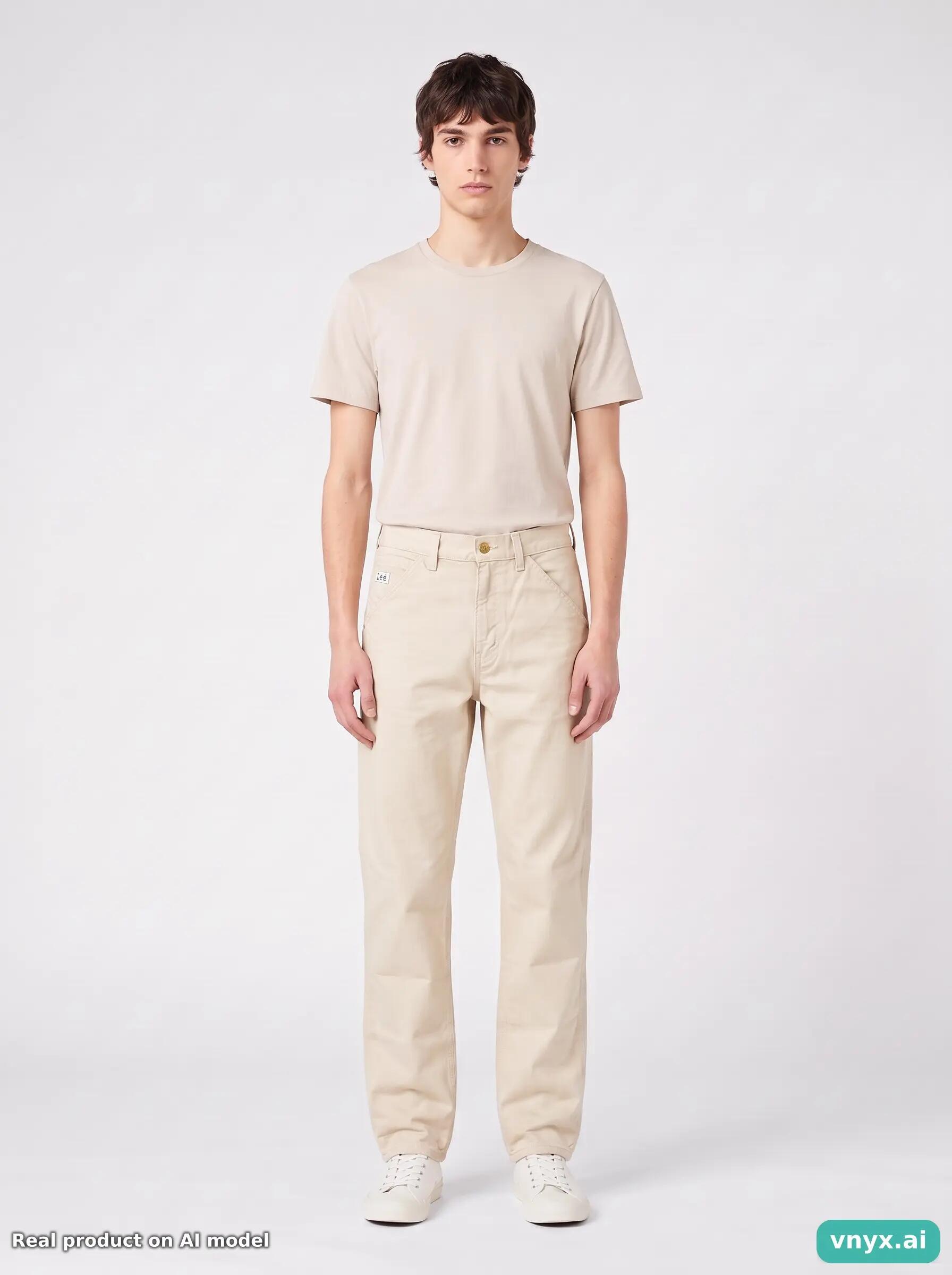 Second Life - Vintage Lee Beige Corduroy Trousers Men W29 L34 6/6