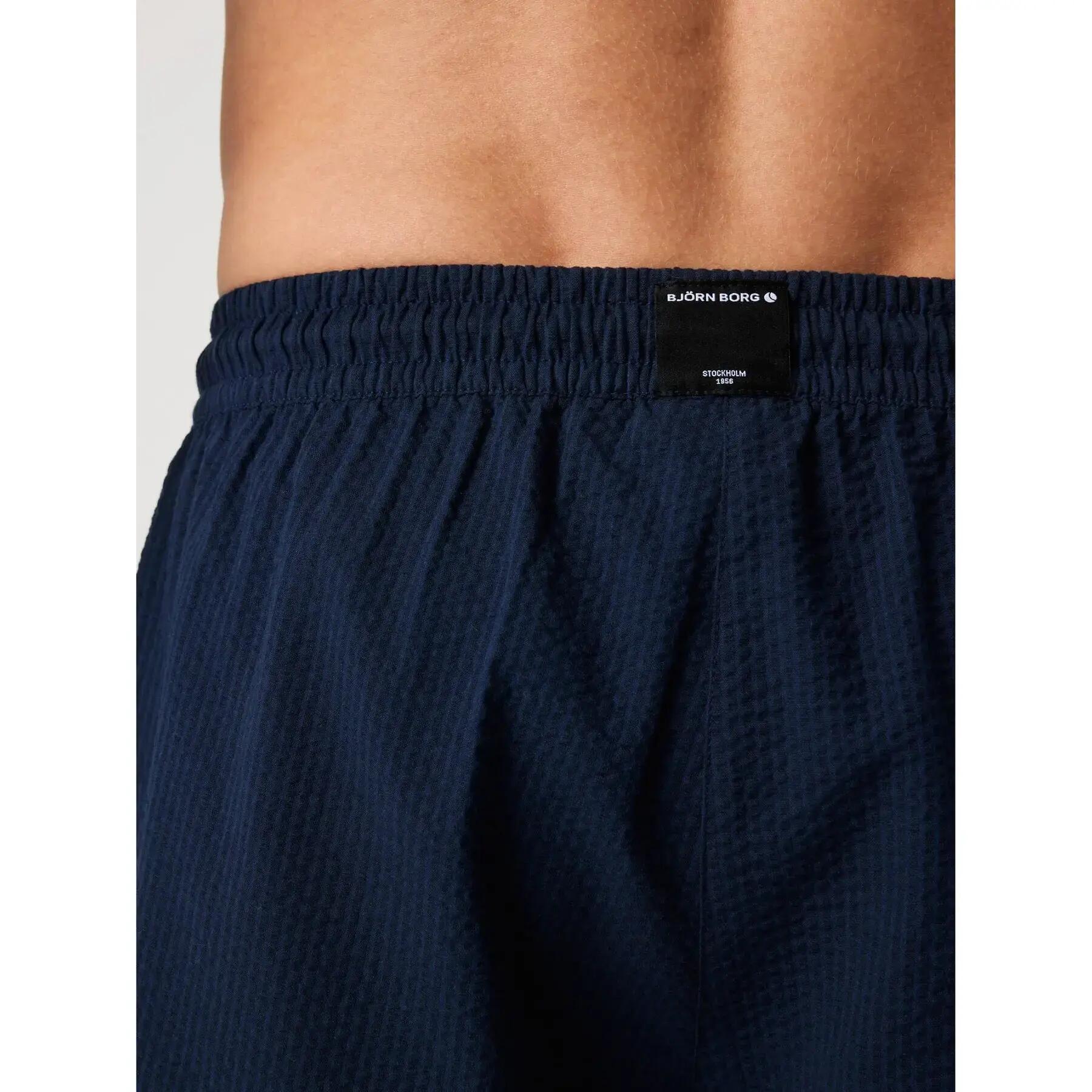 Pantaloni corti da vacanza in seersucker Björn Borg 3/4
