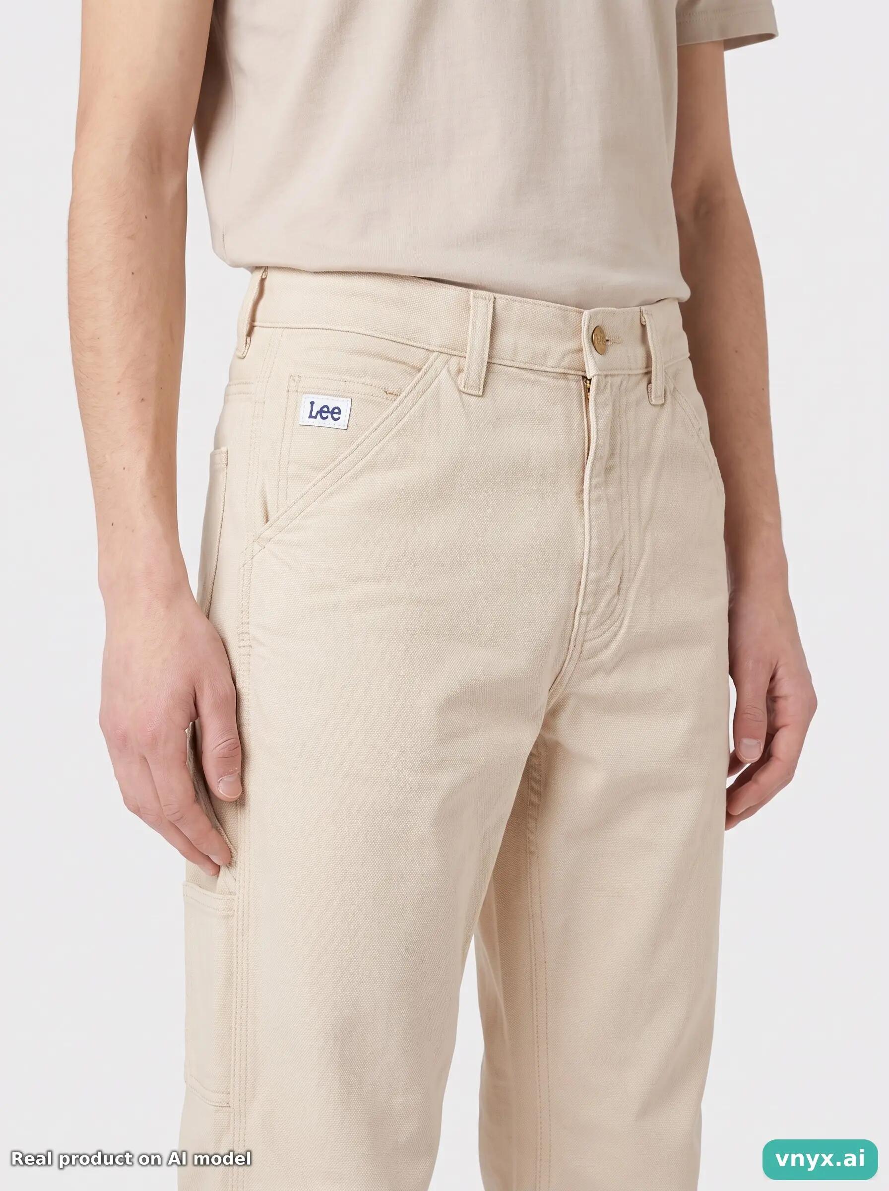 Second Life - Vintage Lee Beige Corduroy Trousers Men W29 L34 5/6