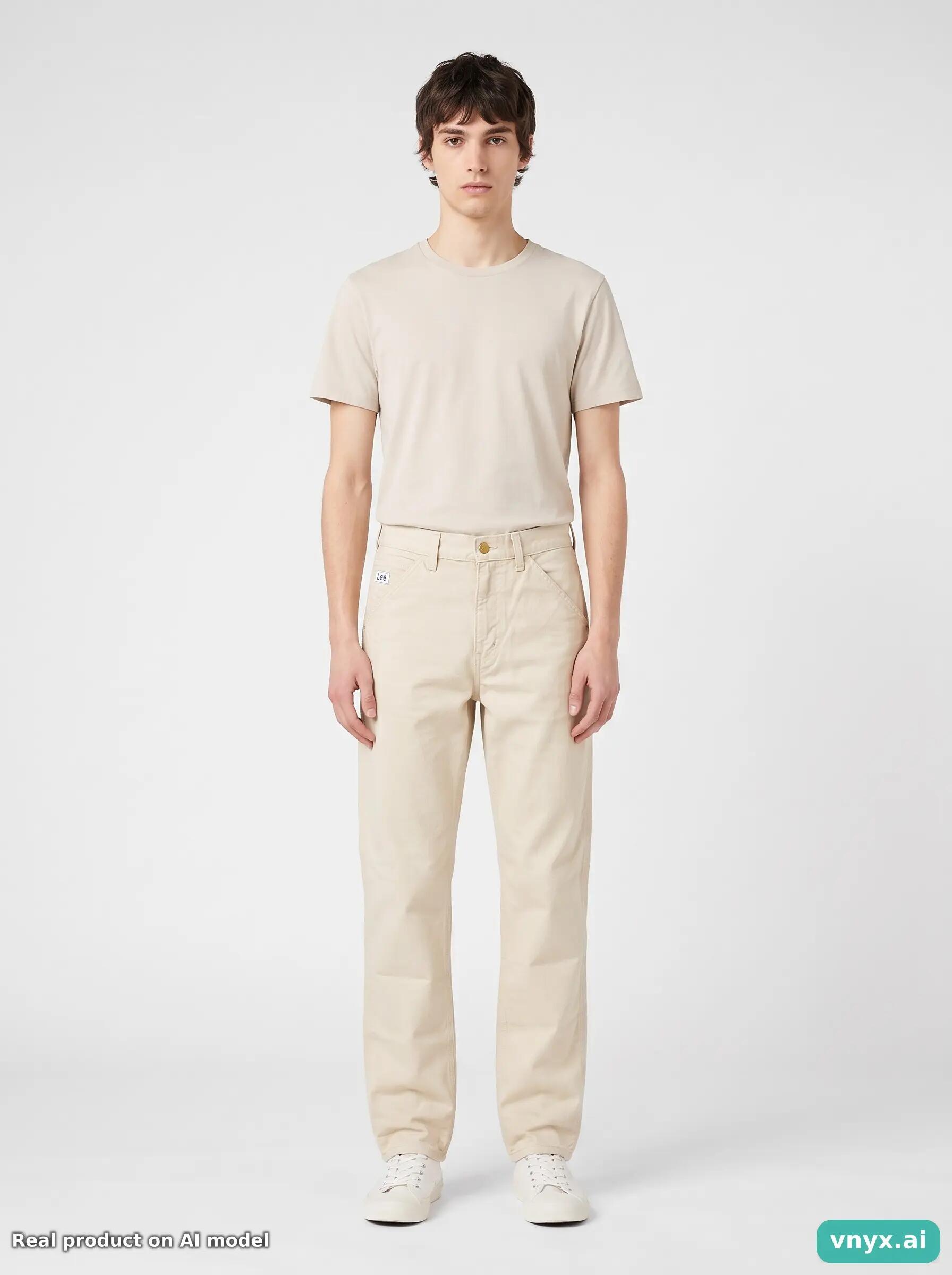 Second Life - Vintage Lee Beige Corduroy Trousers Men W29 L34 3/6