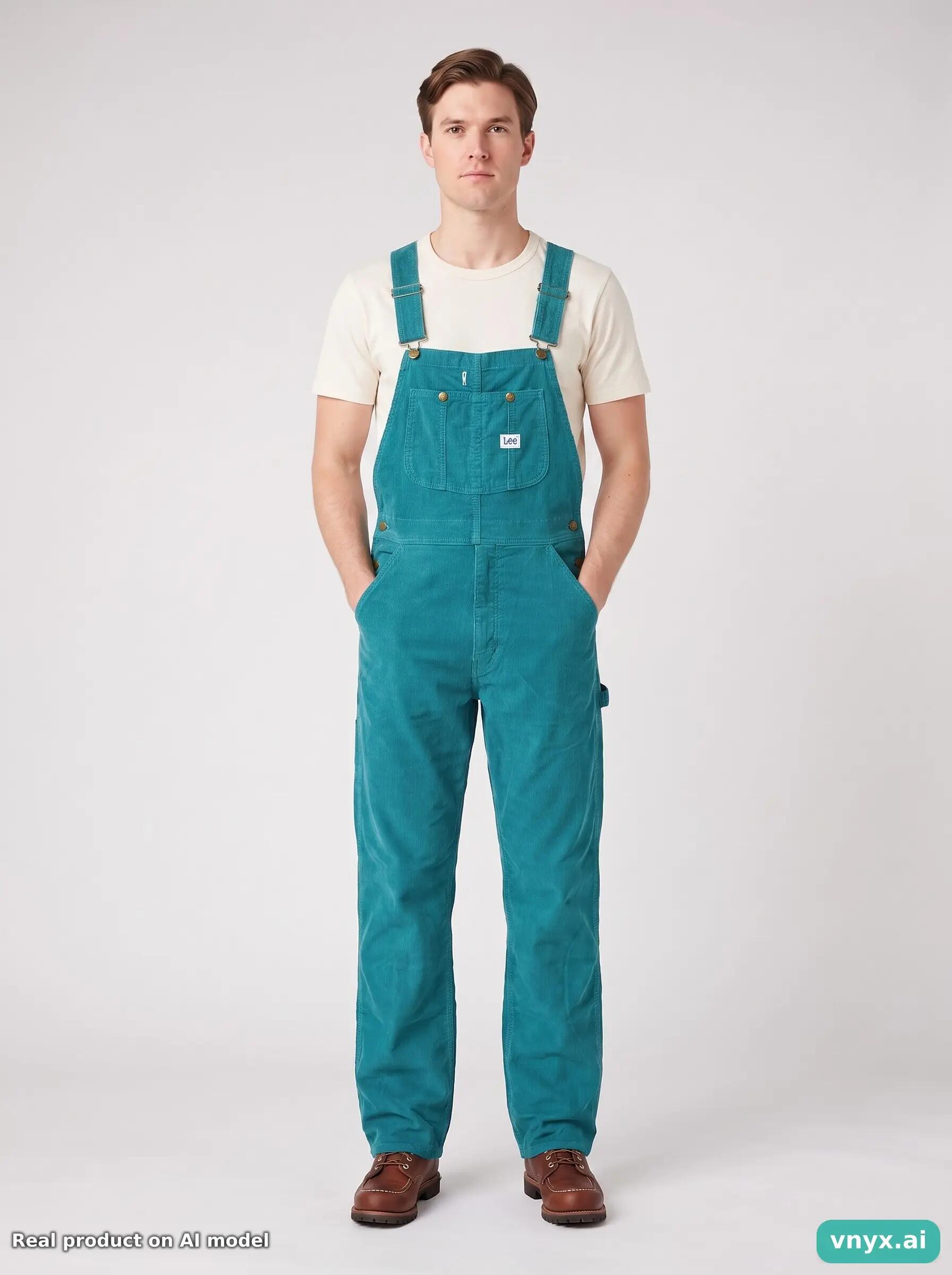 Second Life - Vintage Lee Teal Dungarees Men W28 L34 5/6