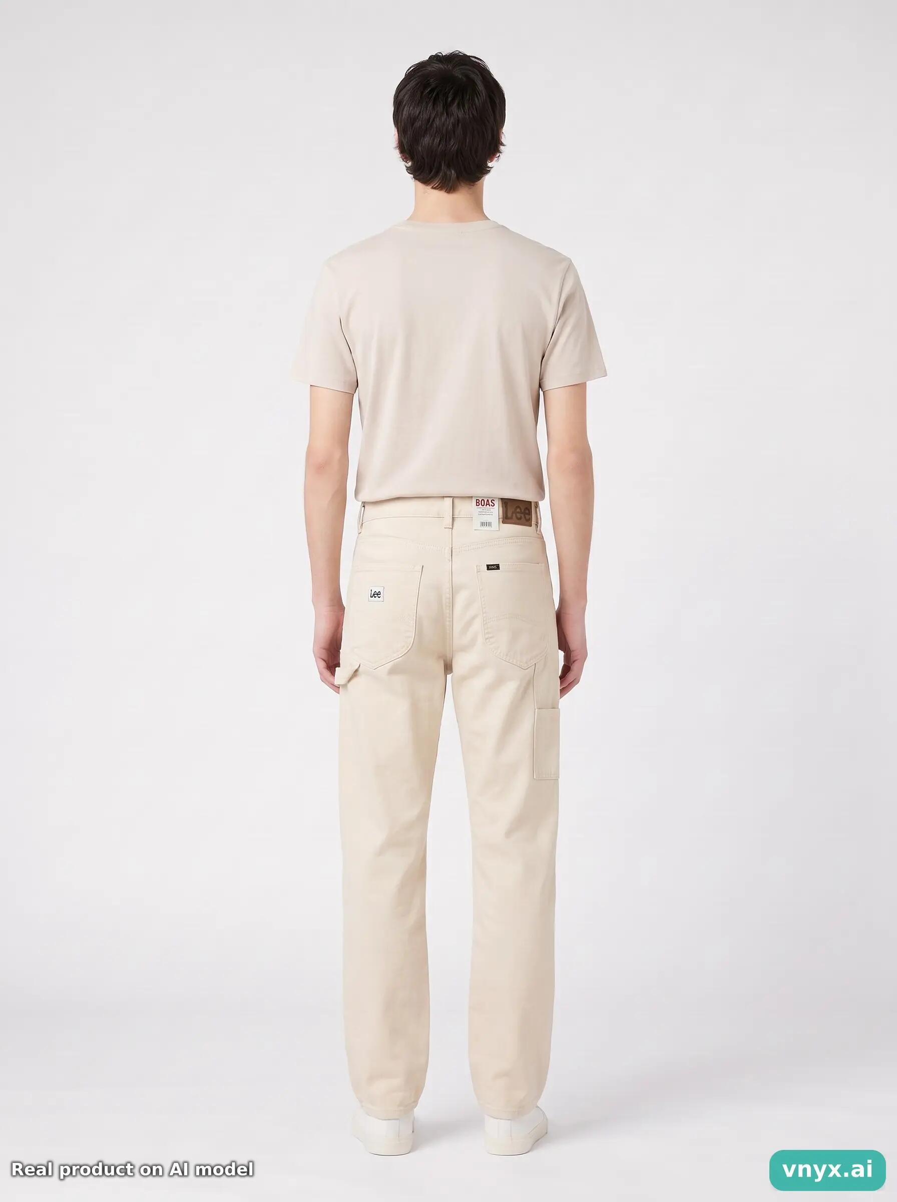 Second Life - Vintage Lee Beige Corduroy Trousers Men W29 L34 2/6