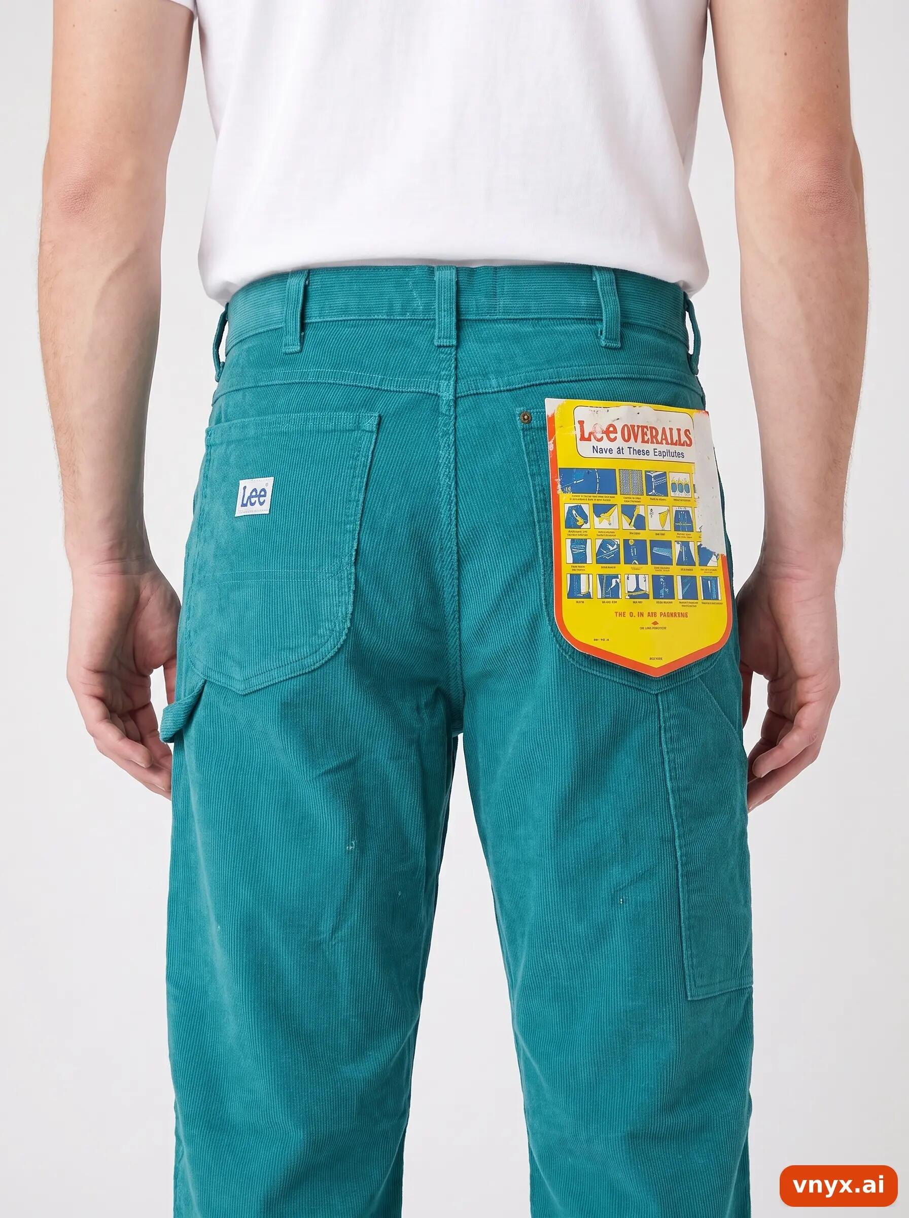 Second Life - Vintage Lee Teal Dungarees Men W28 L34 4/6