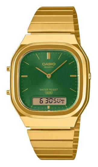 Casio Analogique - Digital Montre Doré/Vert AQ-240EG-3AEF
