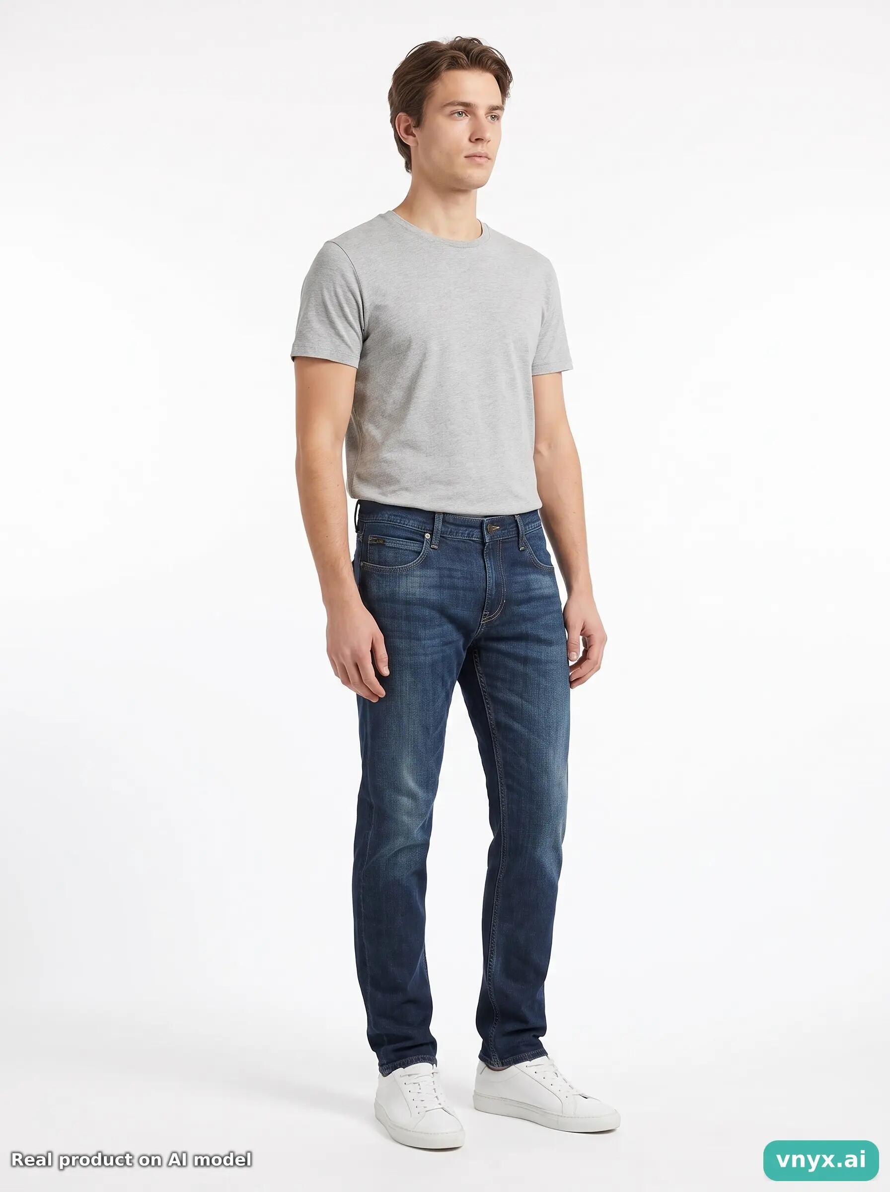 Second Life - Vintage Lee Dark Blue Jeans Men 33 L33 6/6