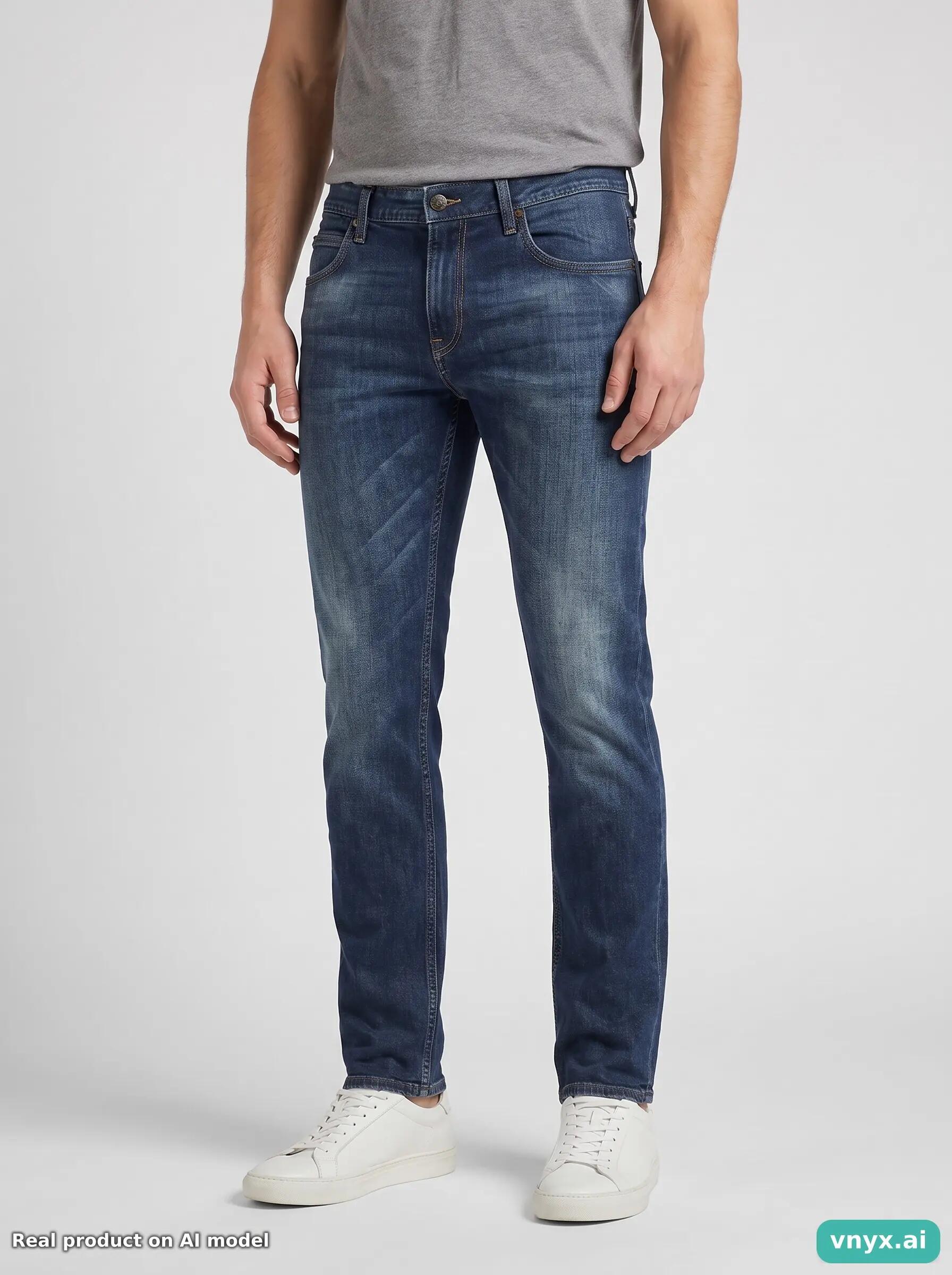 Second Life - Vintage Lee Dark Blue Jeans Men 33 L33 5/6