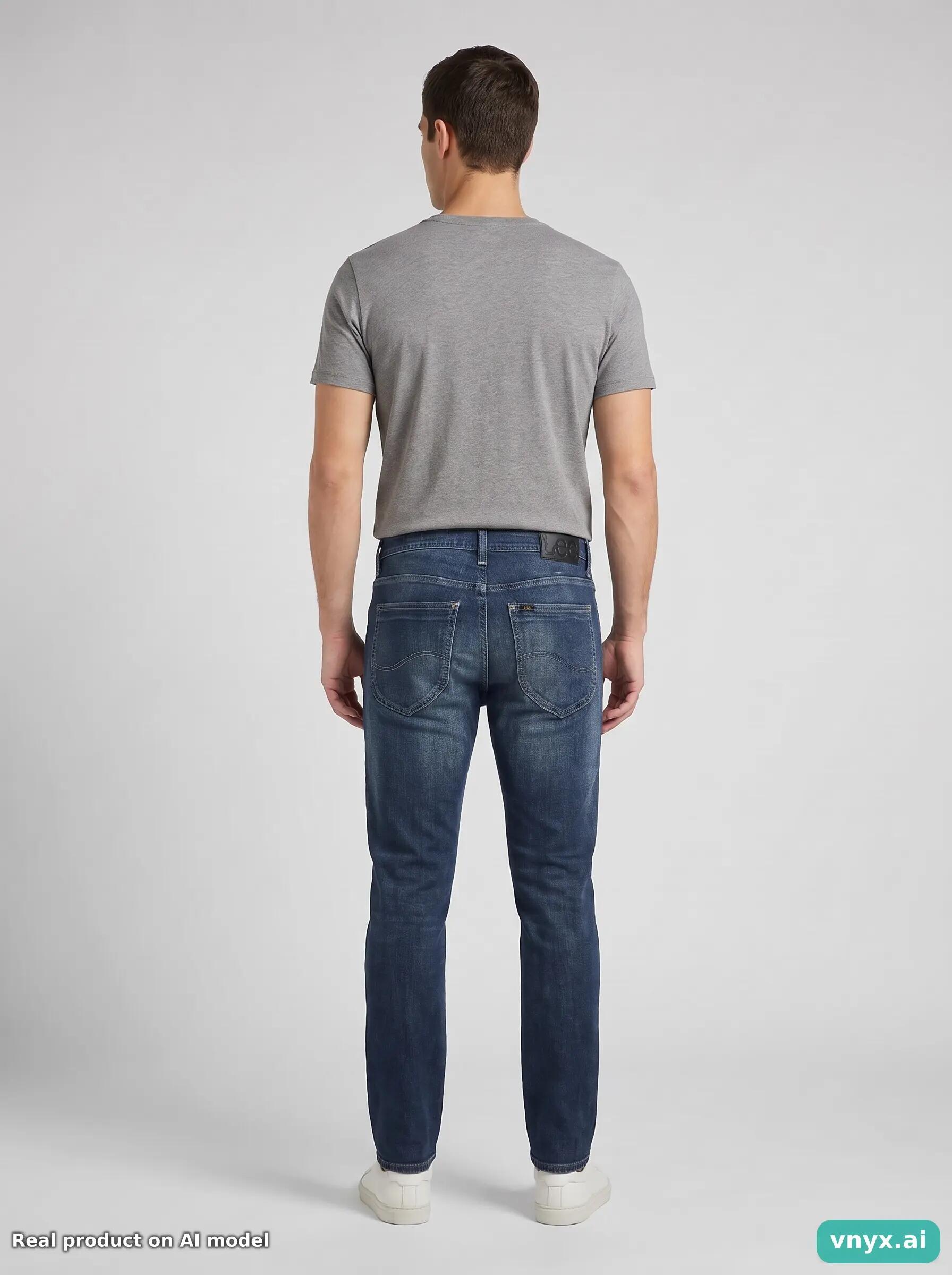 Second Life - Vintage Lee Dark Blue Jeans Men 33 L33 4/6