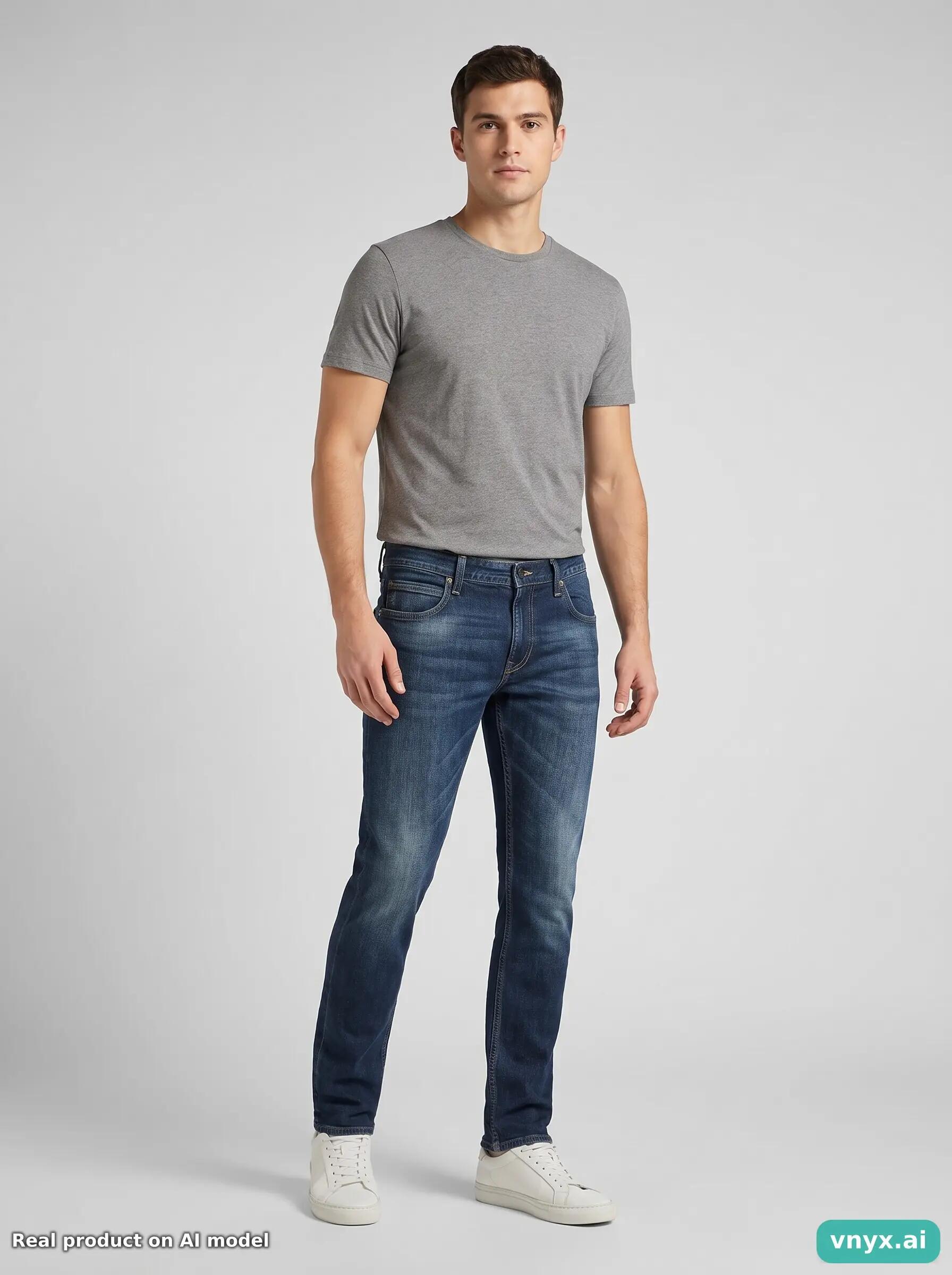 Second Life - Vintage Lee Dark Blue Jeans Men 33 L33 3/6