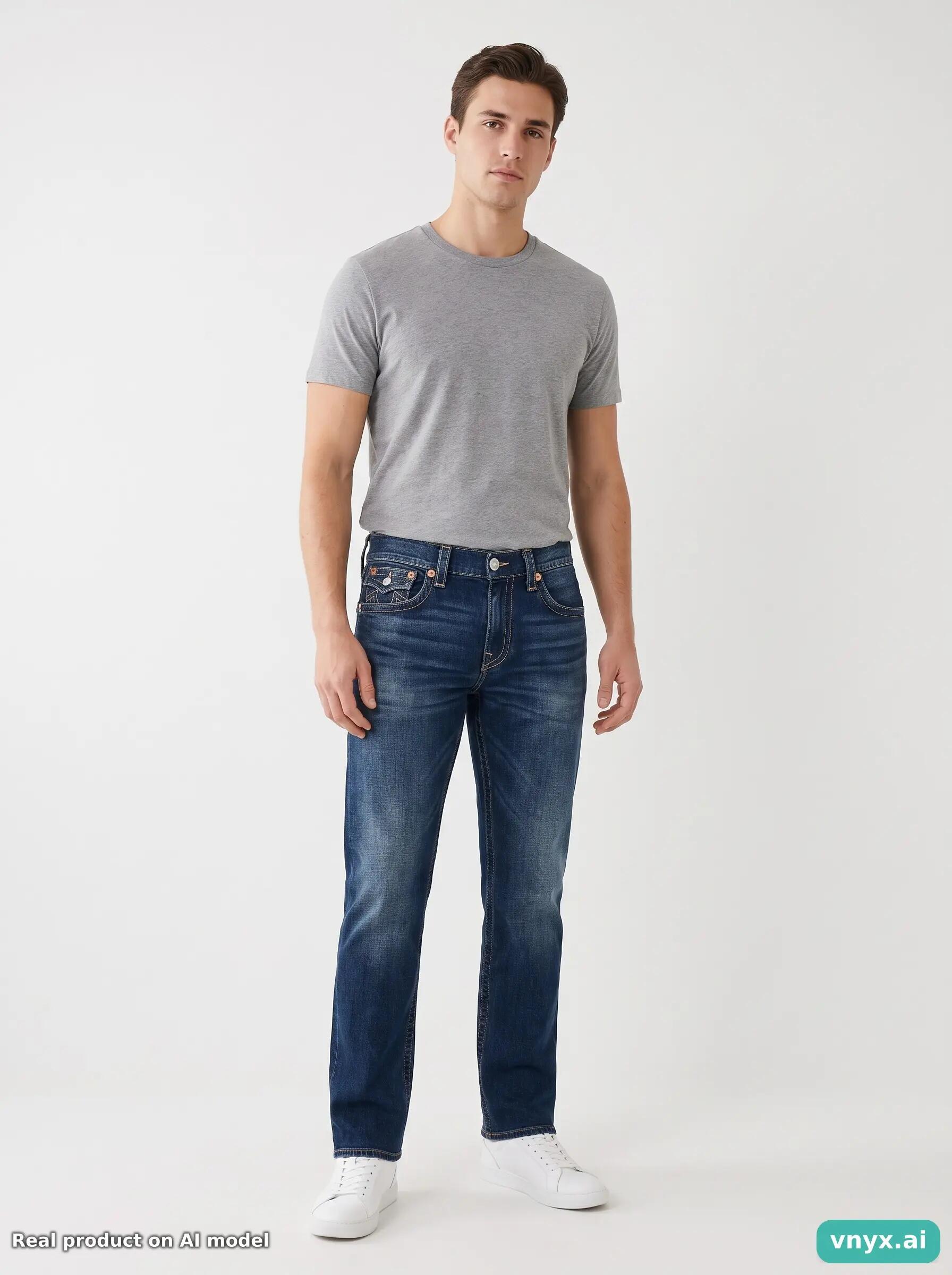 Second Life - Vintage True Religion Dark Blue Jeans Men 32 3/6