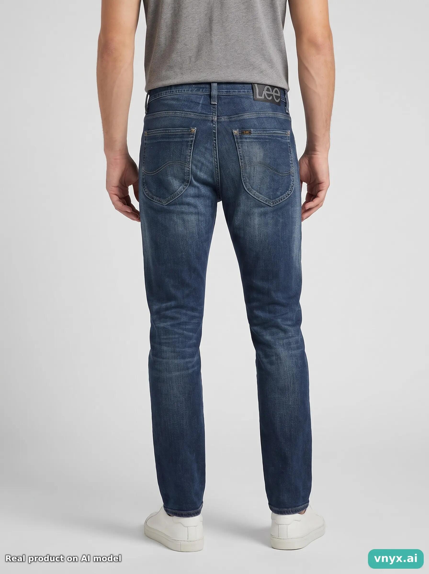 Second Life - Vintage Lee Dark Blue Jeans Men 33 L33 2/6