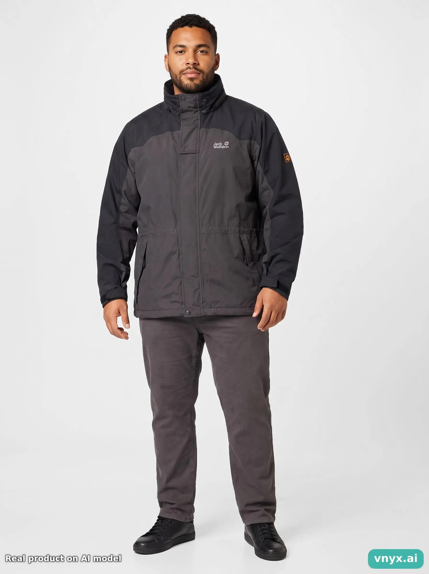 Second Life - Jack Wolfskin Outdoor Jacket in Dark Grey size XXL 3/6