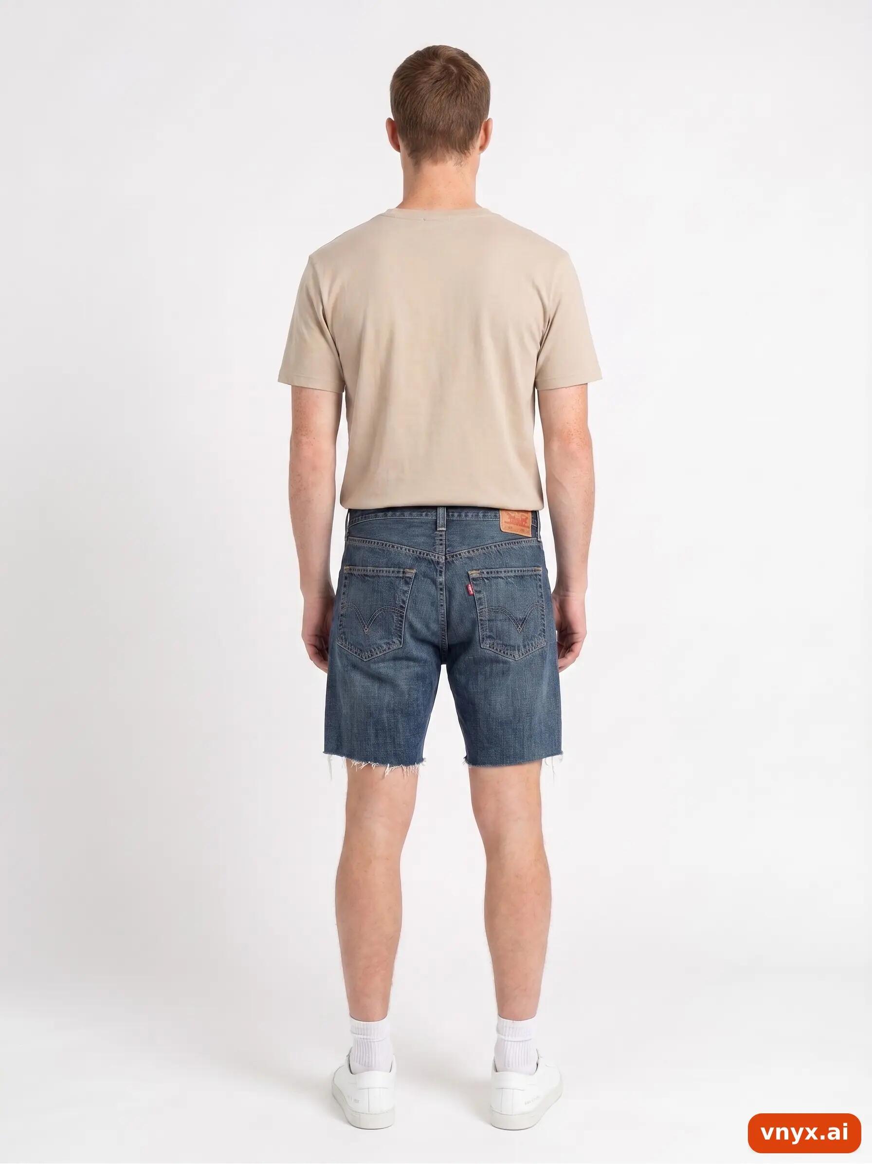 Second Life - Vintage Levi's Dark Blue Shorts Men W31 L34 2/6