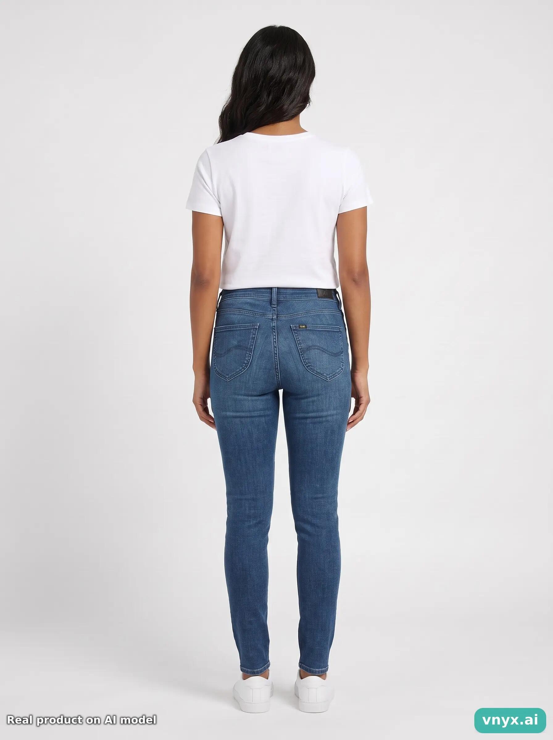 Second Life - Vintage Lee Dark Blue Jeans Women 28 L35 4/6