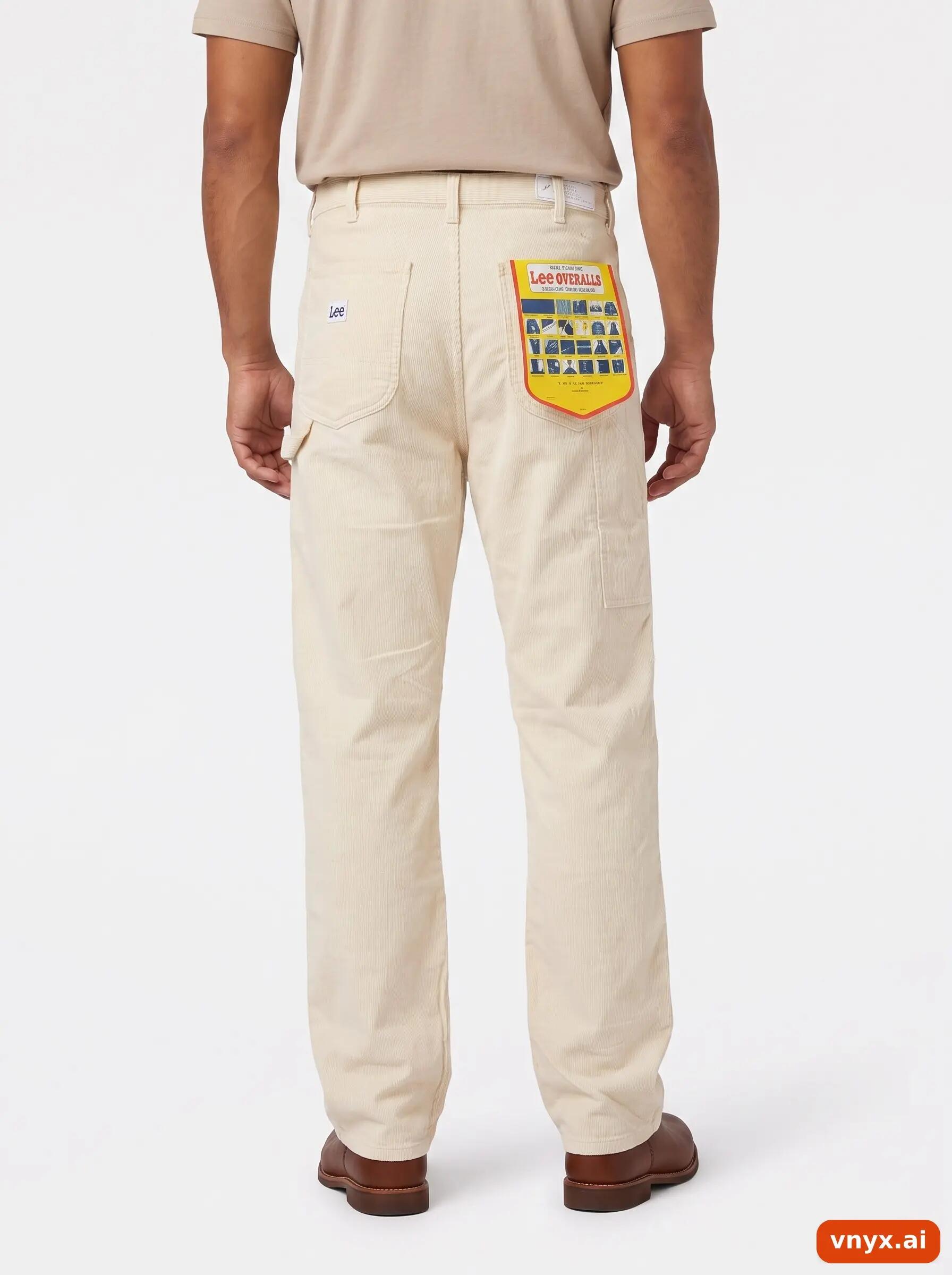 Second Life - Vintage Lee Beige Trousers Men W29 L34 3/6