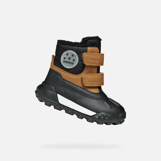 Bottines Bébé Garçon B TREKKYUP BOY B ABX Tabac/Noir