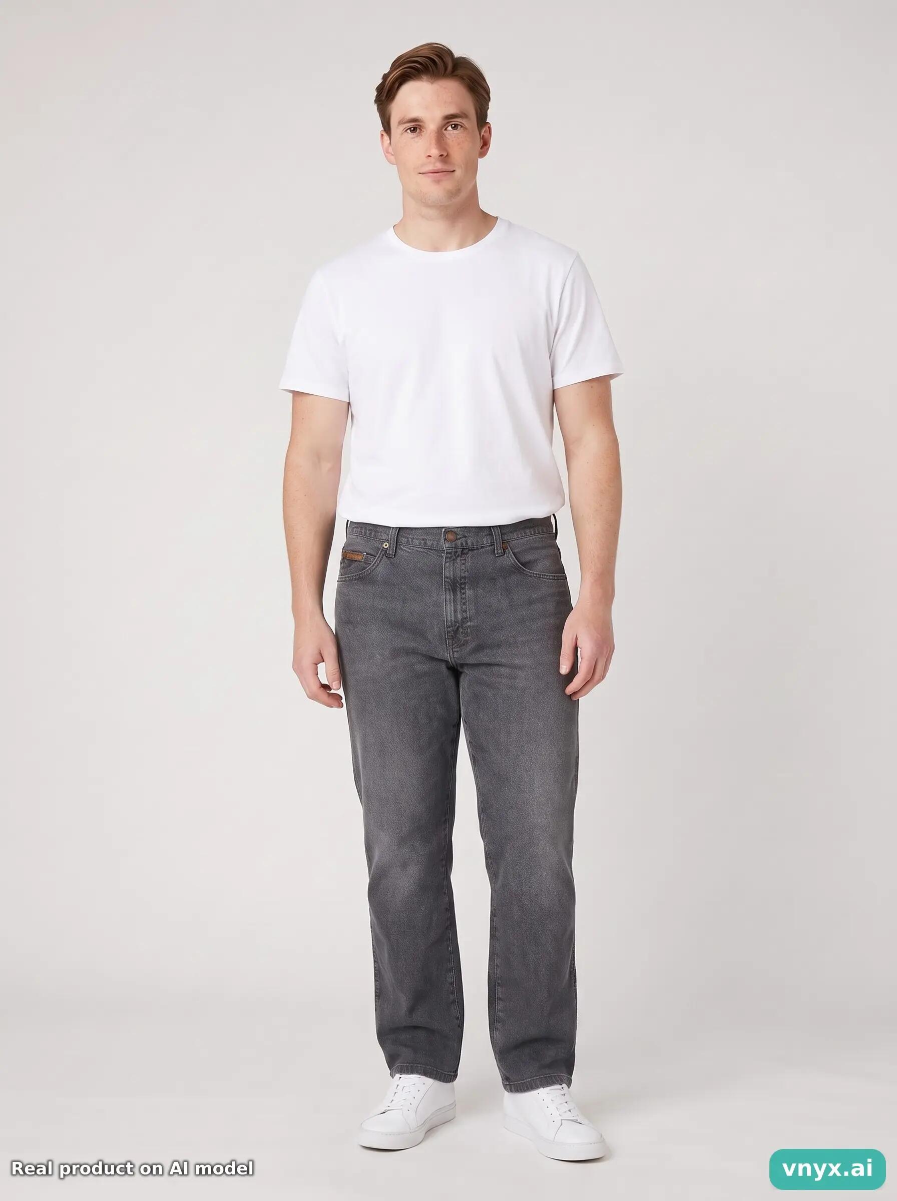 Second Life - Vintage Wrangler Grey Jeans Men W36 L34 6/6