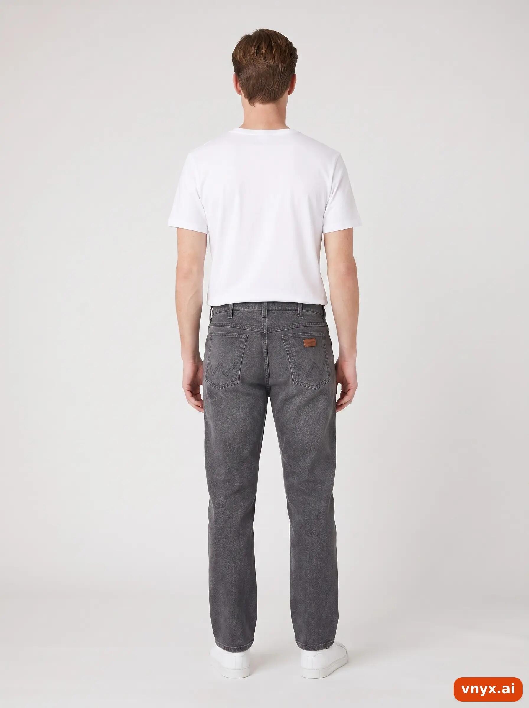 Second Life - Vintage Wrangler Grey Jeans Men W36 L34 4/6