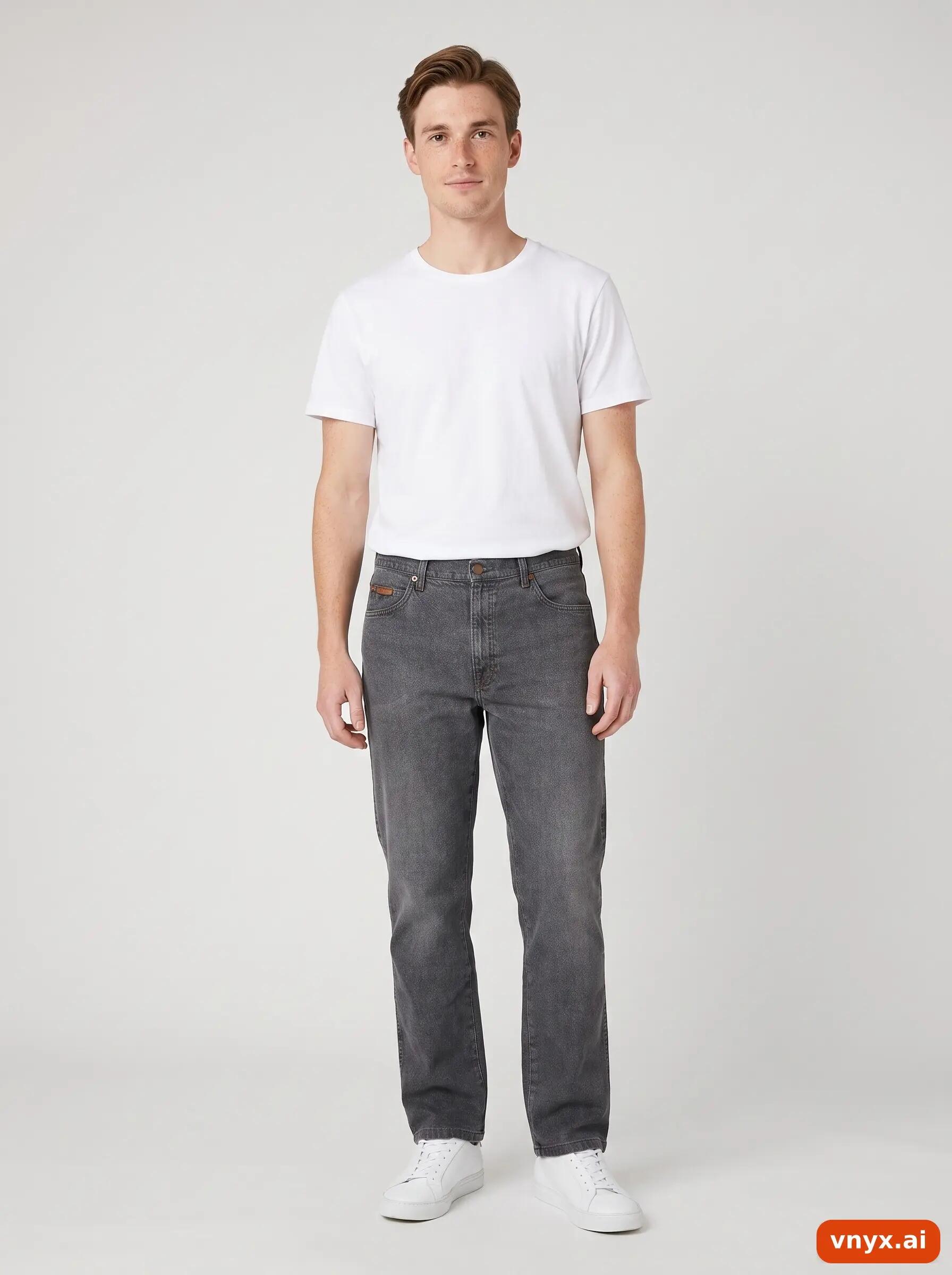 Second Life - Vintage Wrangler Grey Jeans Men W36 L34 3/6